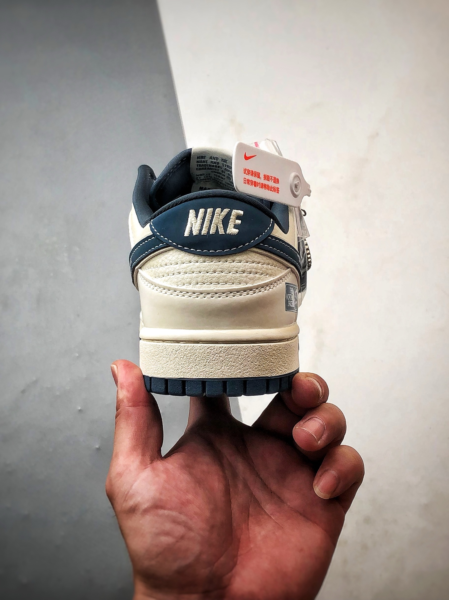 290 NK Dunk Low Retro ”DIY高端定制” 北面米白墨蓝印字钩 低帮休闲运动板鞋 SR2025-003