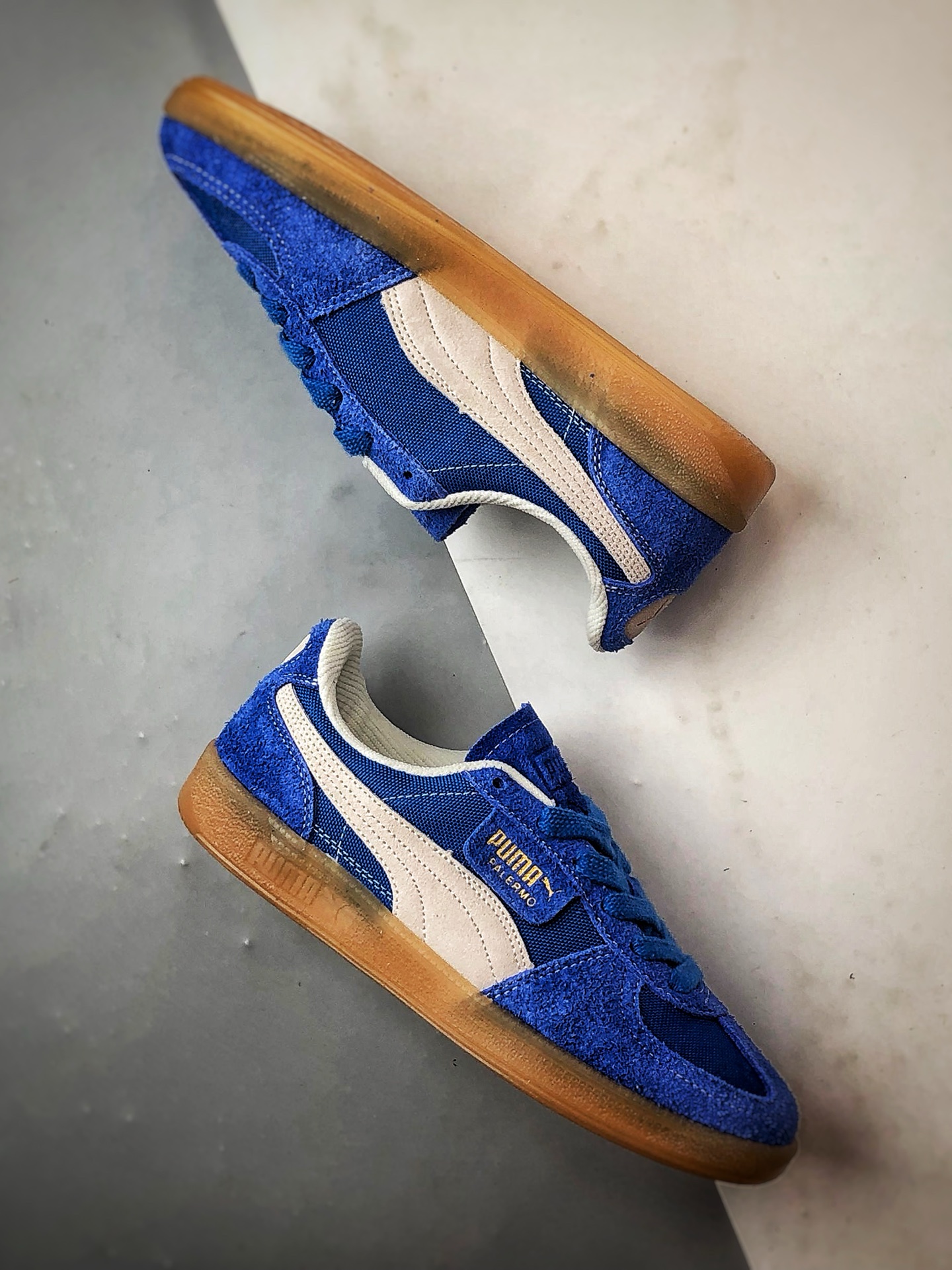 170 Puma Palermo 蓝米 舒适百搭低帮德训板鞋 396841-01