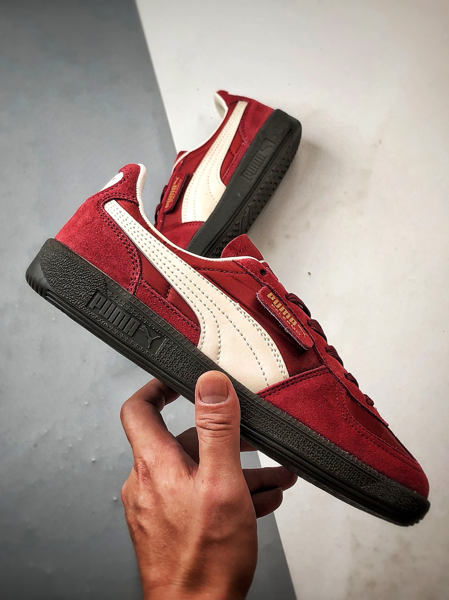 170 Puma Palermo 红色 舒适百搭低帮德训板鞋 383011-13