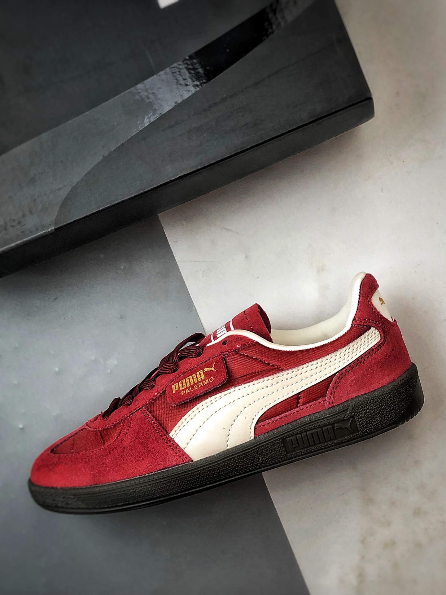 170 Puma Palermo 红色 舒适百搭低帮德训板鞋 383011-13