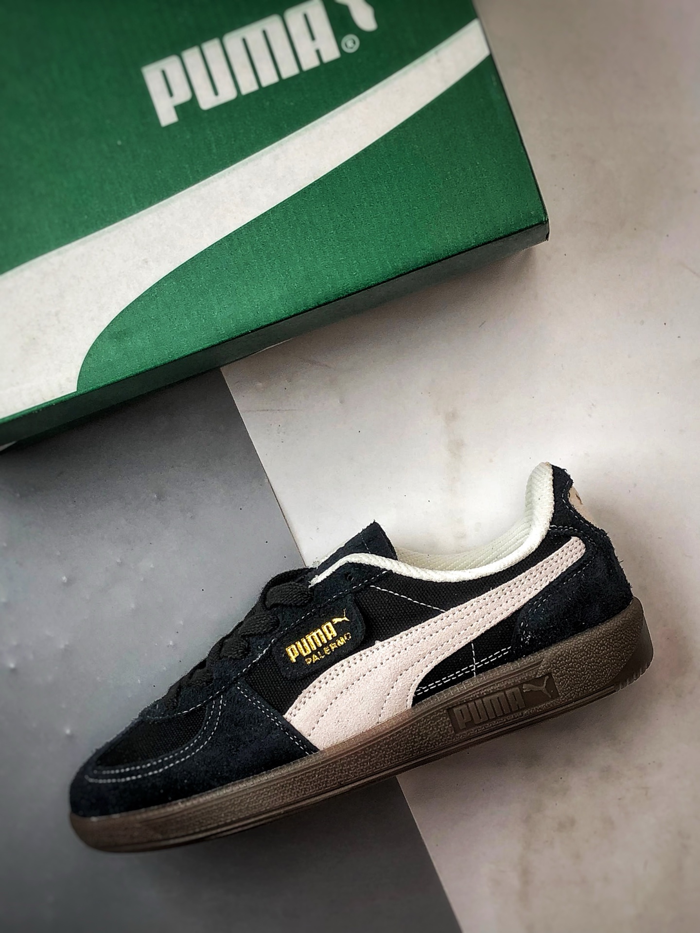 150 Puma Palermo 黑米 舒适百搭低帮德训板鞋 396841-01