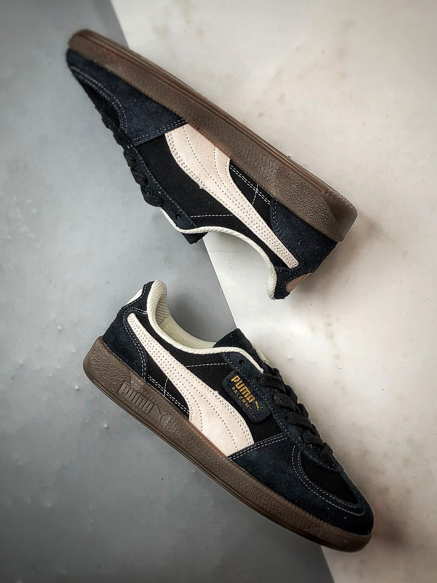 150 Puma Palermo 黑米 舒适百搭低帮德训板鞋 396841-01