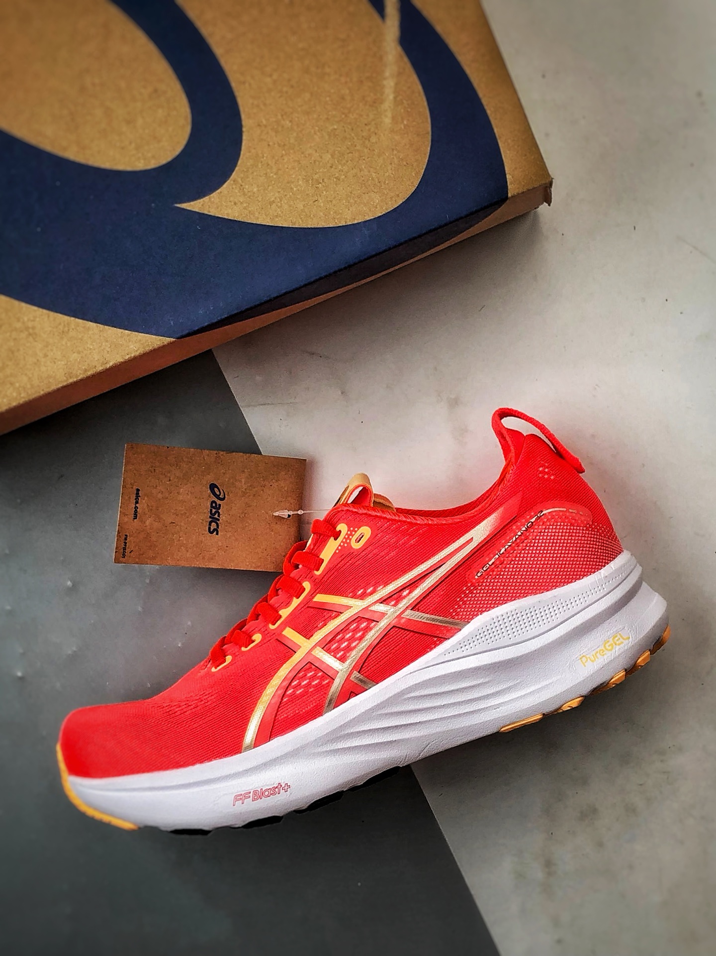 180 Asics Gel-Kayano 32 橙红色 卡亚诺32代有氧轻量运动慢跑鞋 1011C052-600