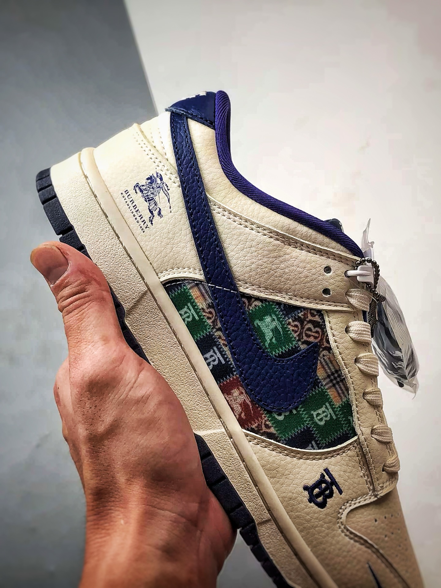 290 NK Dunk Low Retro ”DIY高端定制” 巴宝莉白蓝复古拼接 低帮休闲运动板鞋 SD6688-002