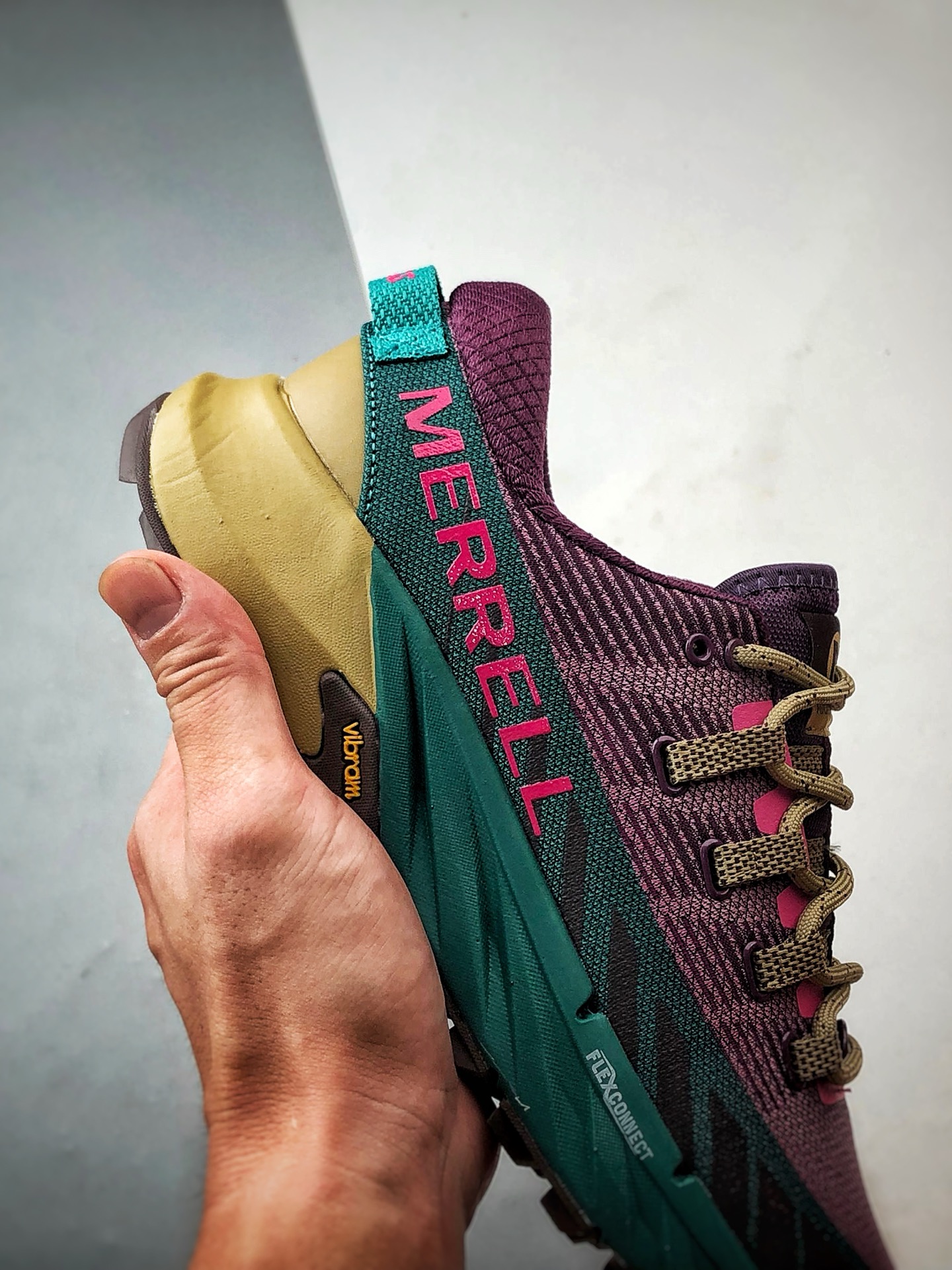 210 Merrell迈乐 Agility Peak 4 紫绿 简约舒适蜂鸟户外织物透气越野跑步鞋