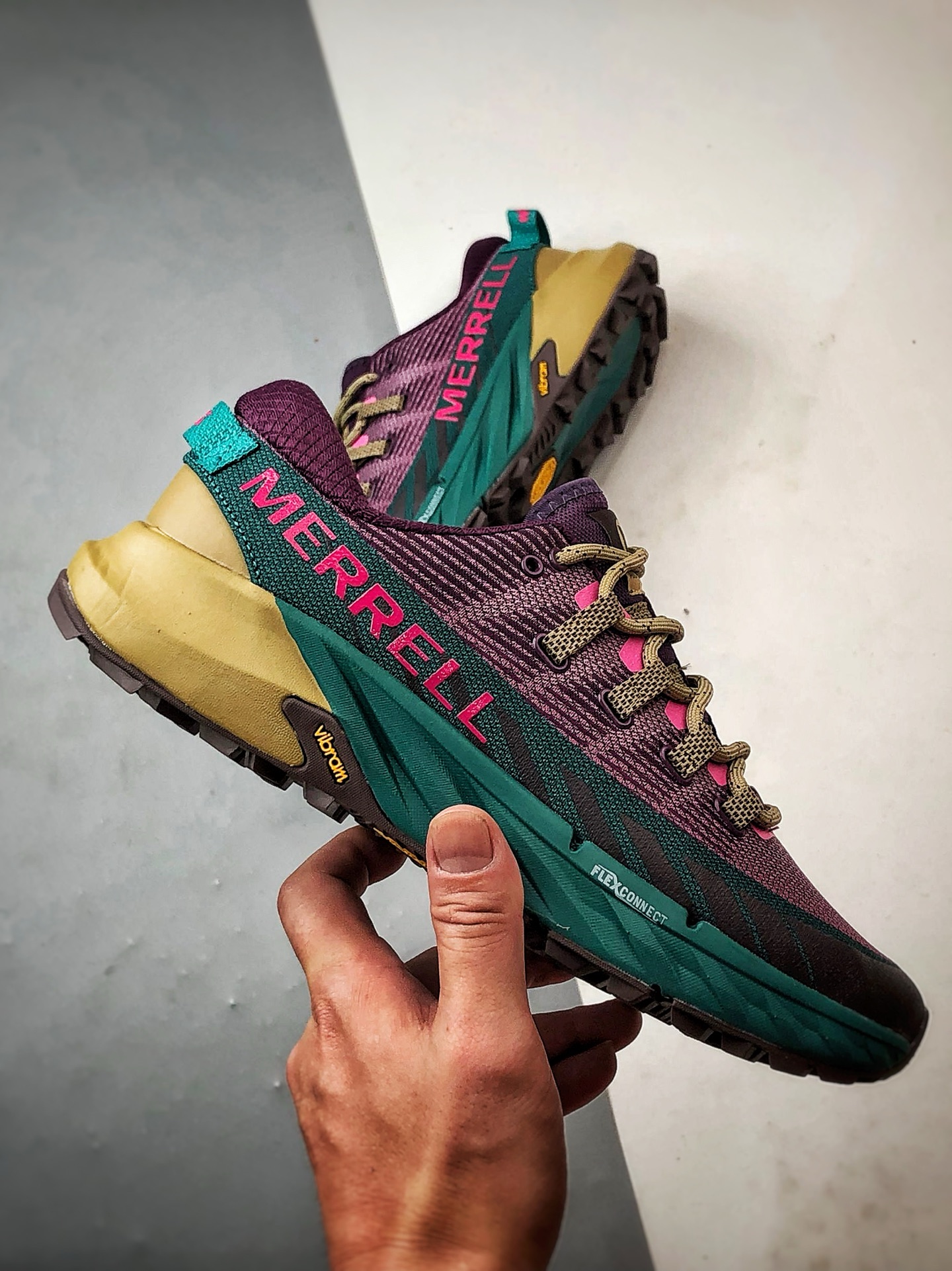 210 Merrell迈乐 Agility Peak 4 紫绿 简约舒适蜂鸟户外织物透气越野跑步鞋