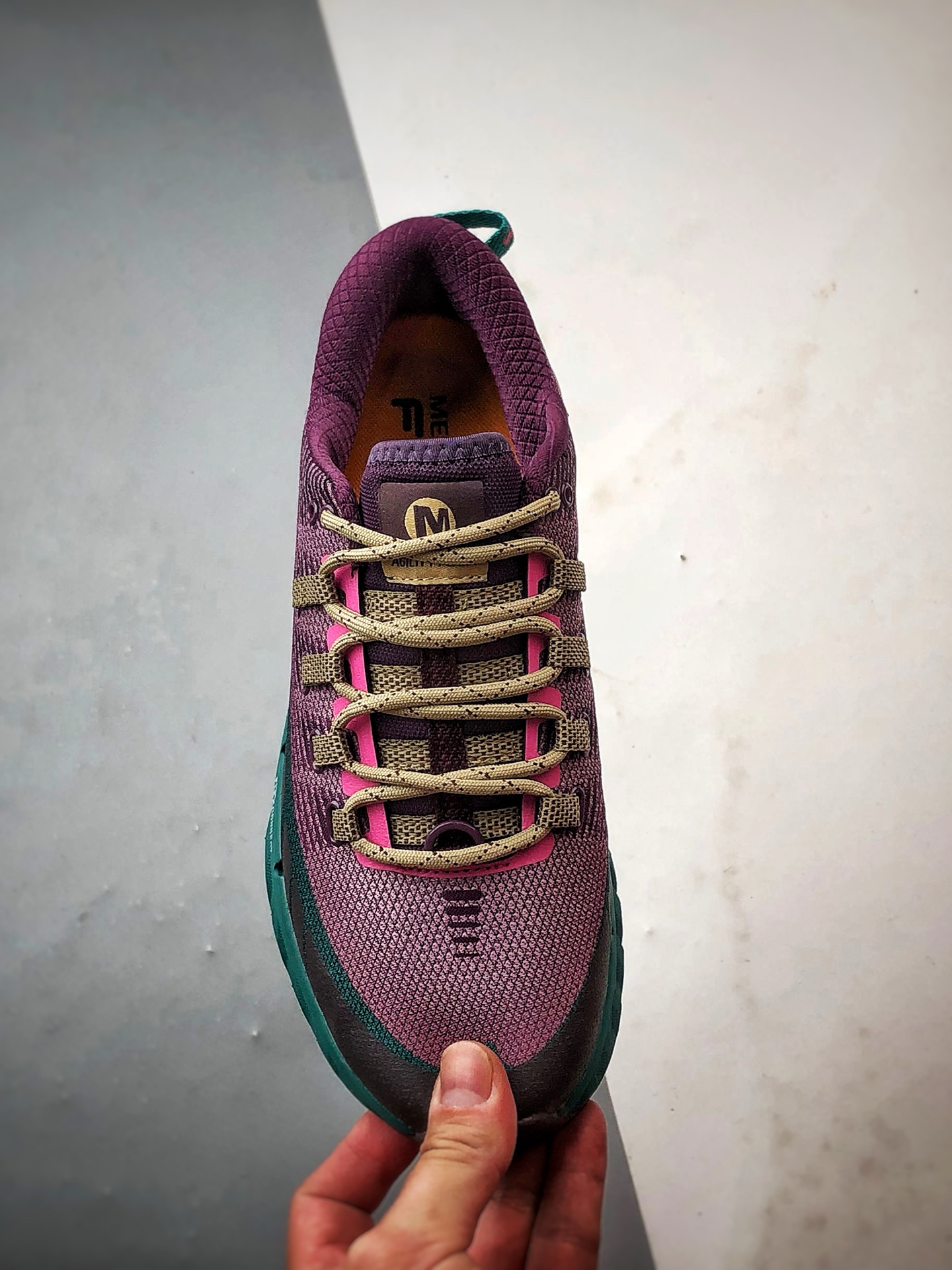 210 Merrell迈乐 Agility Peak 4 紫绿 简约舒适蜂鸟户外织物透气越野跑步鞋