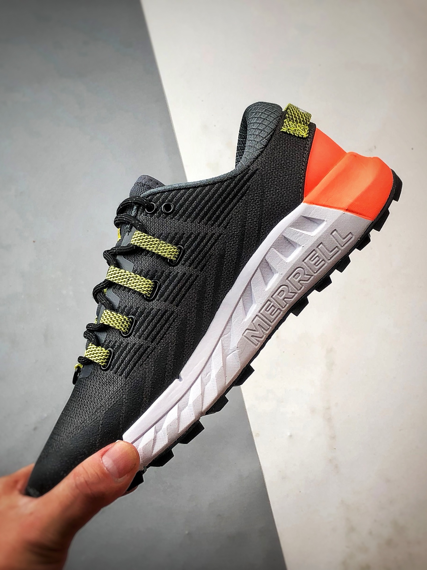 190 Merrell迈乐 Agility Peak 4 黑橙 简约舒适蜂鸟户外织物透气越野跑步鞋