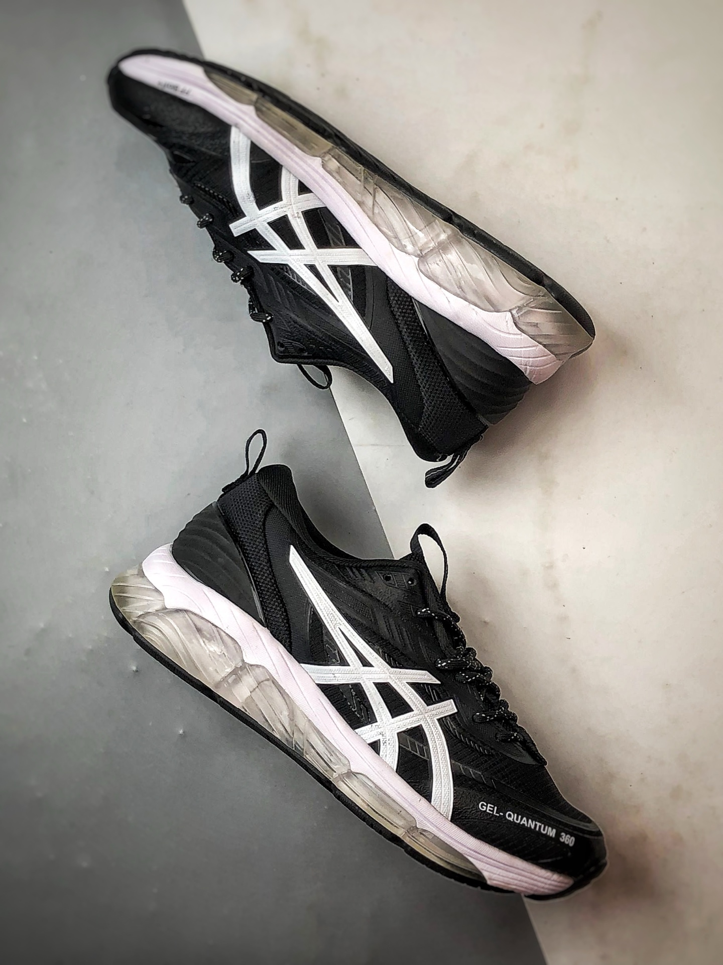 210 Asics Gel-Quantum 360 8 黑白 亚瑟士量子系列硅胶回弹休闲运动跑步鞋 1203A471-001