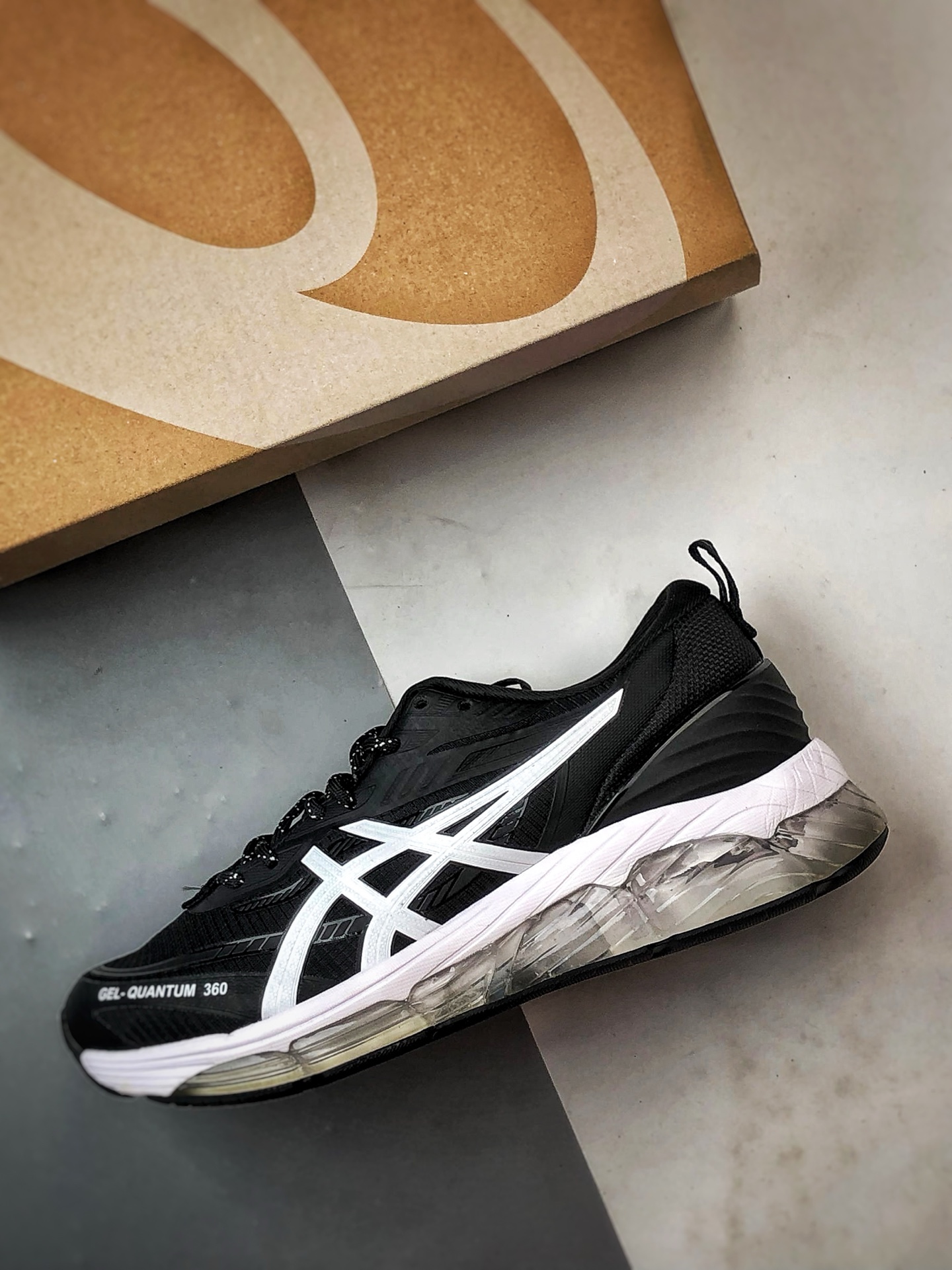 210 Asics Gel-Quantum 360 8 黑白 亚瑟士量子系列硅胶回弹休闲运动跑步鞋 1203A471-001