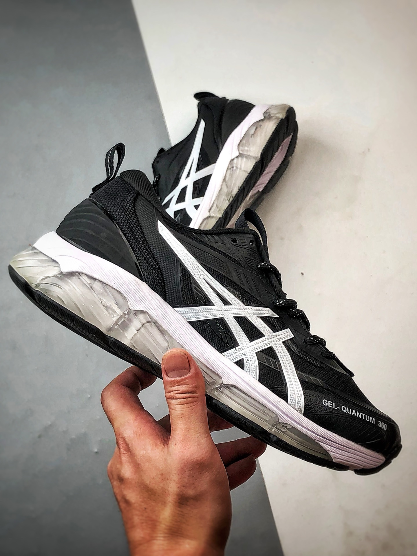 210 Asics Gel-Quantum 360 8 黑白 亚瑟士量子系列硅胶回弹休闲运动跑步鞋 1203A471-001