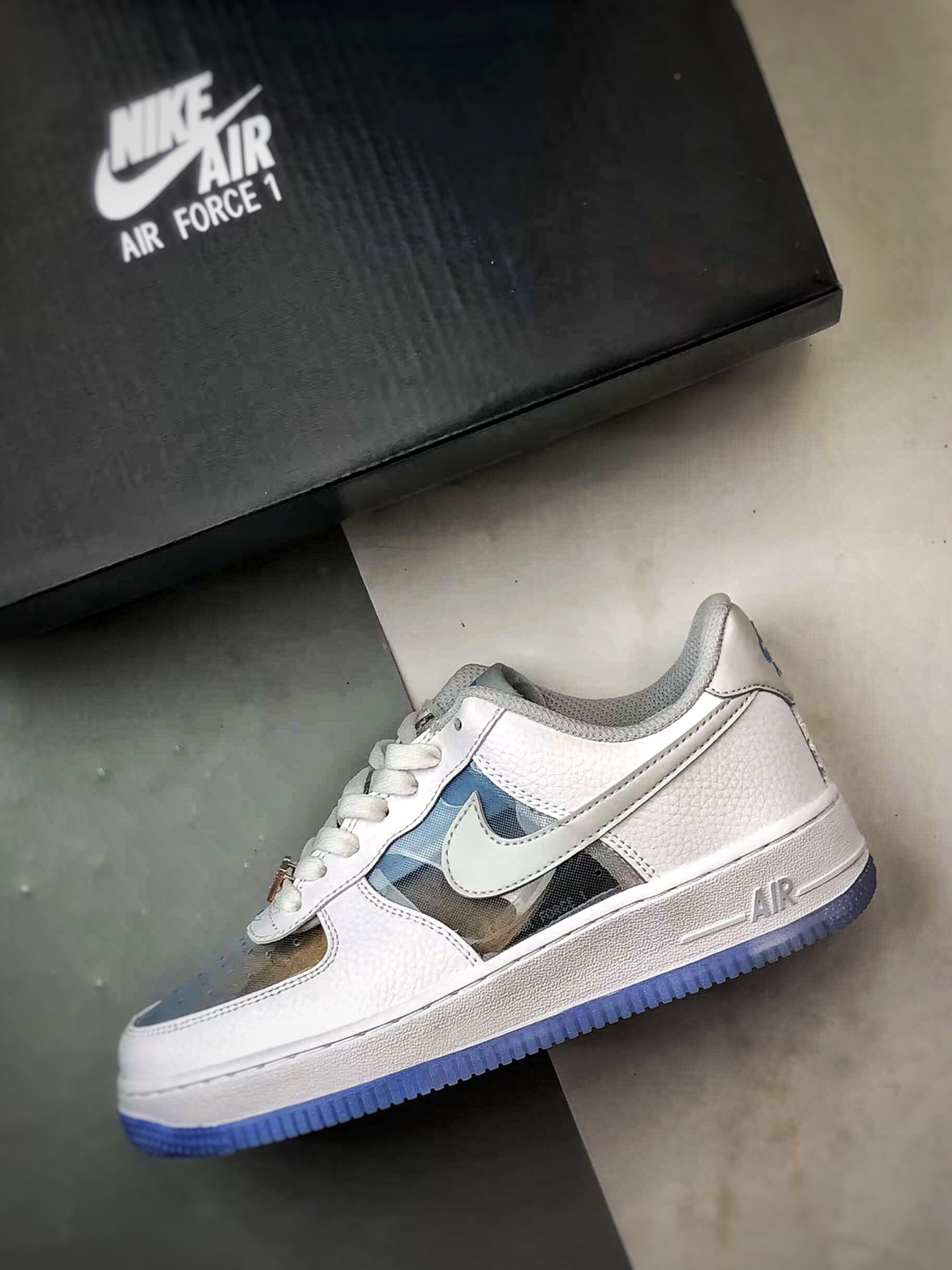 Air Force 1 '07 Low 透明拼接白蓝 IB5724-100