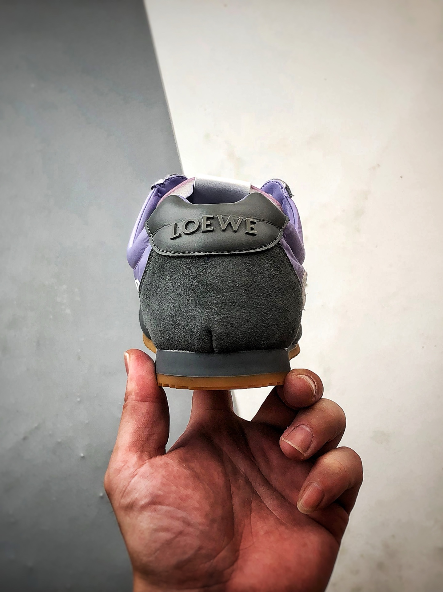 280 Loewe罗意威 Ballet Runner 2.0 紫灰色 复古薄底芭蕾舞风百搭运动休闲鞋 拼色德训鞋 阿甘鞋 小白鞋