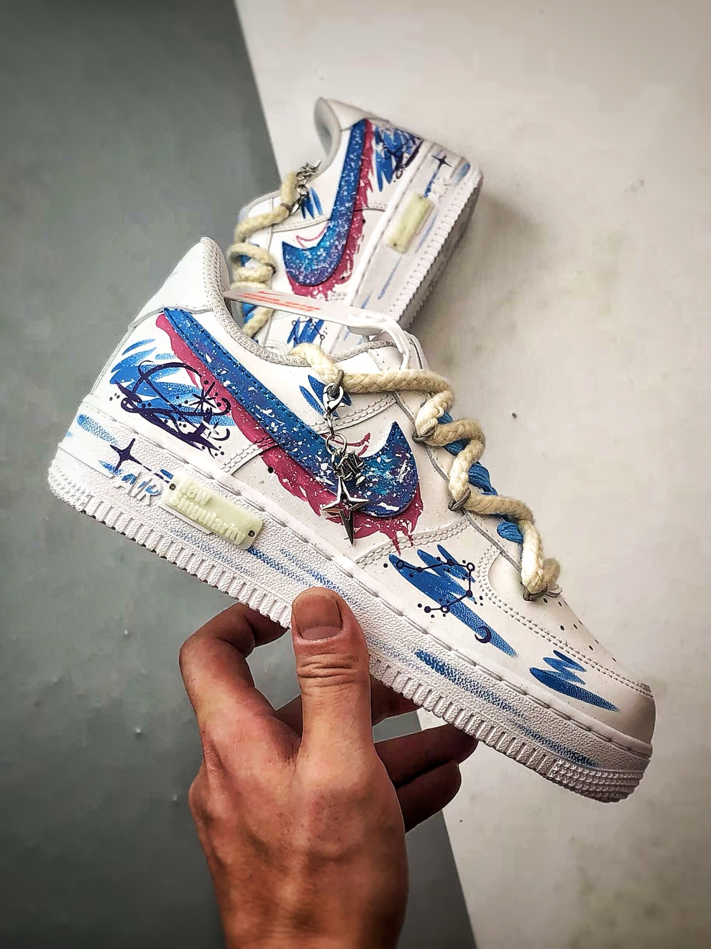 Air Force 1 '07 Low 天秤座解构 十二星座手绘涂鸦系列 空军一号定制板鞋 9231023