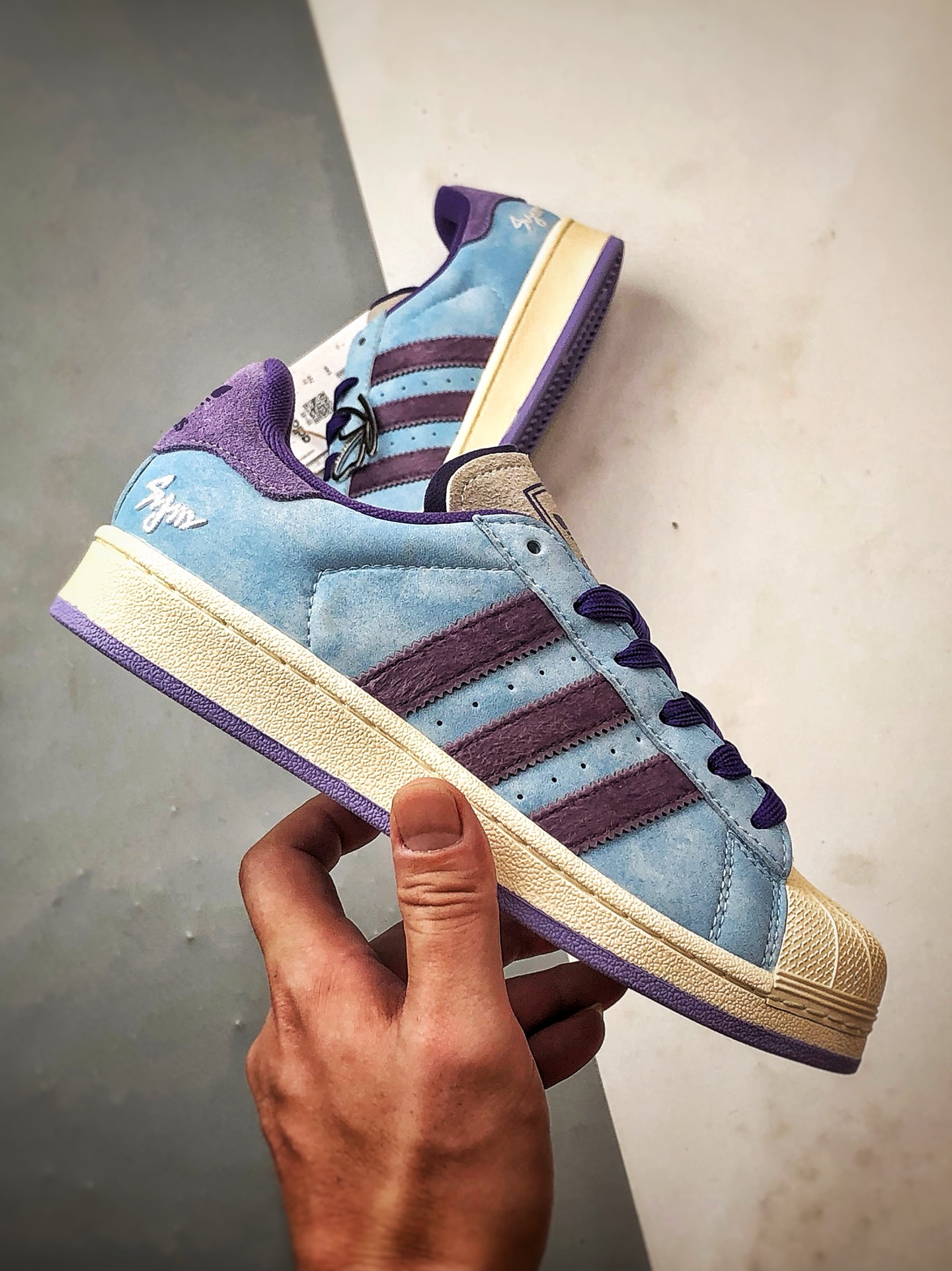 SYM x AD Originals Superstar 2 蓝紫色贝壳头 KI3533-Top High Quatity Cheap Sneakers Fashion Clothing Clothes Bags handbags Shoes of all Brand wholesale With The best Quality And Beautiful Price from China Factory Chinese suppliers wholesaler seller SYM x AD Originals Superstar 2 蓝紫色贝壳头 KI3533