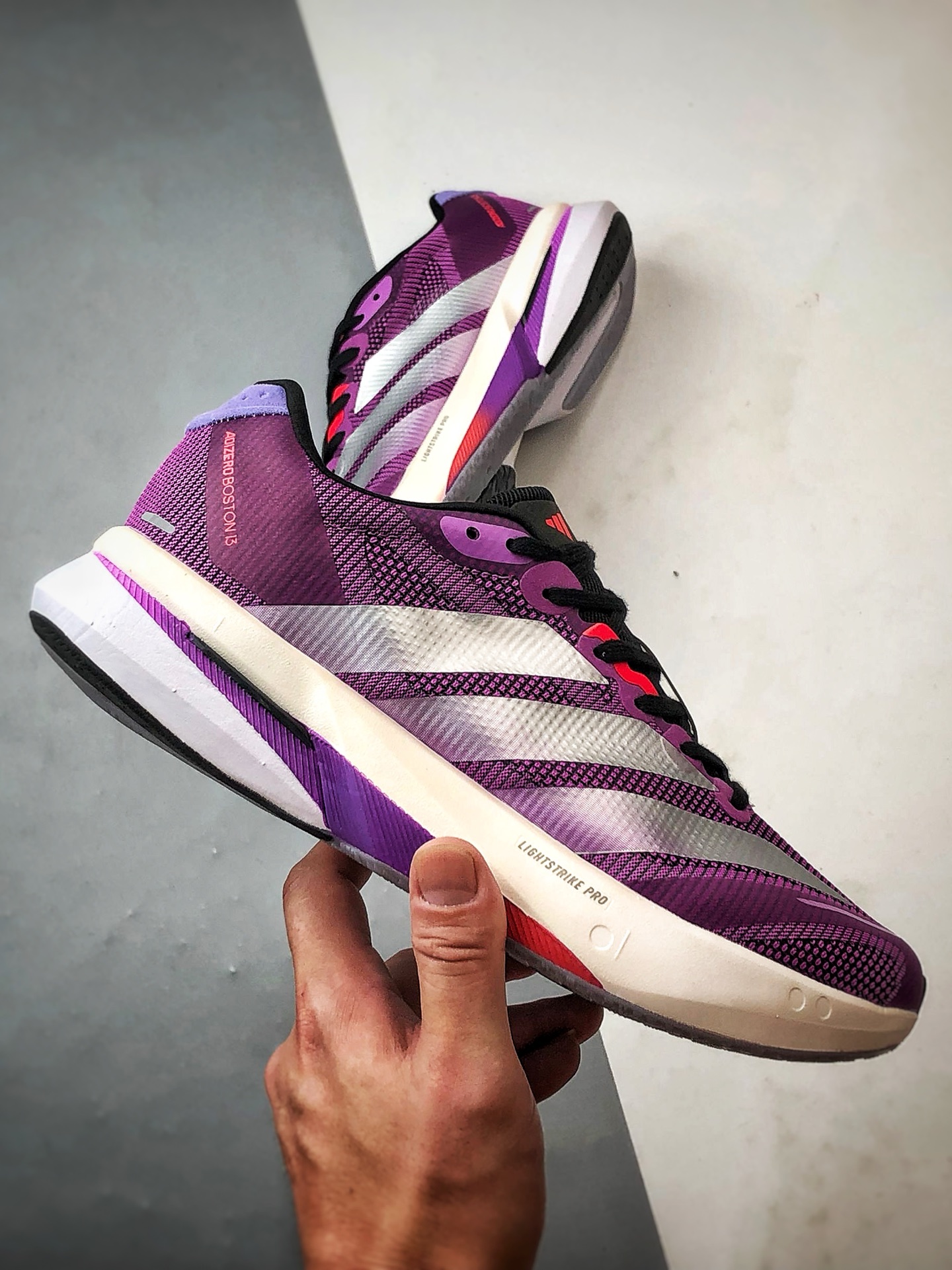 AD Adizero Boston 13 紫色 波士顿13超轻缓震玻纤柱竞速跑鞋 JS4943-Top High Quatity Cheap Sneakers Fashion Clothing Clothes Bags handbags Shoes of all Brand wholesale With The best Quality And Beautiful Price from China Factory Chinese suppliers wholesaler seller AD Adizero Boston 13 紫色 波士顿13超轻缓震玻纤柱竞速跑鞋 JS4943