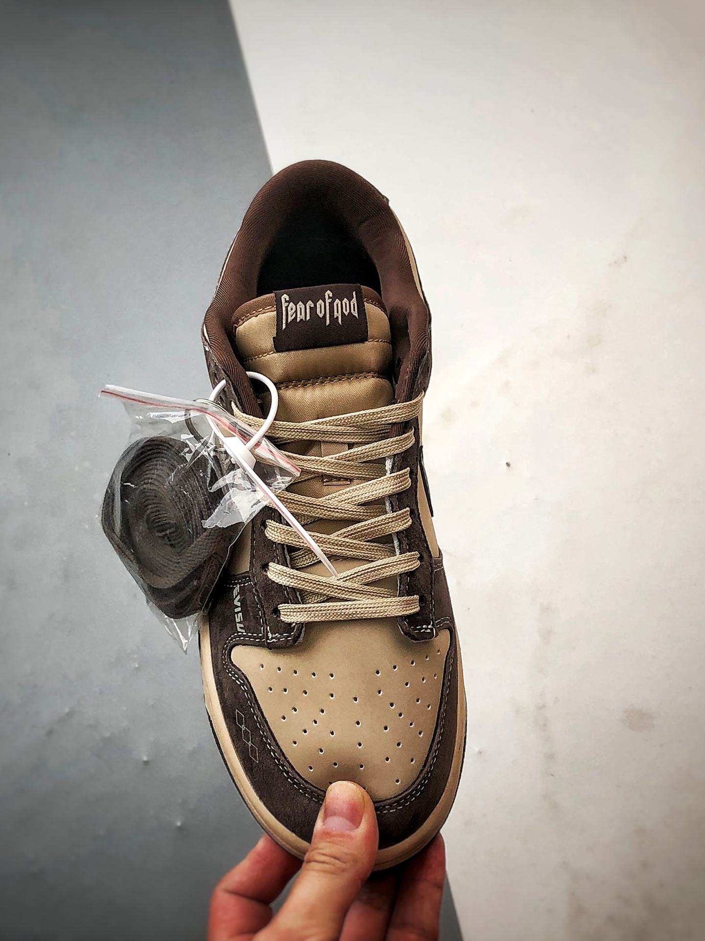 NK Dunk Low Retro ”DIY高端定制” FOG棕咖反光钩 低帮休闲运动板鞋 DG2025-001