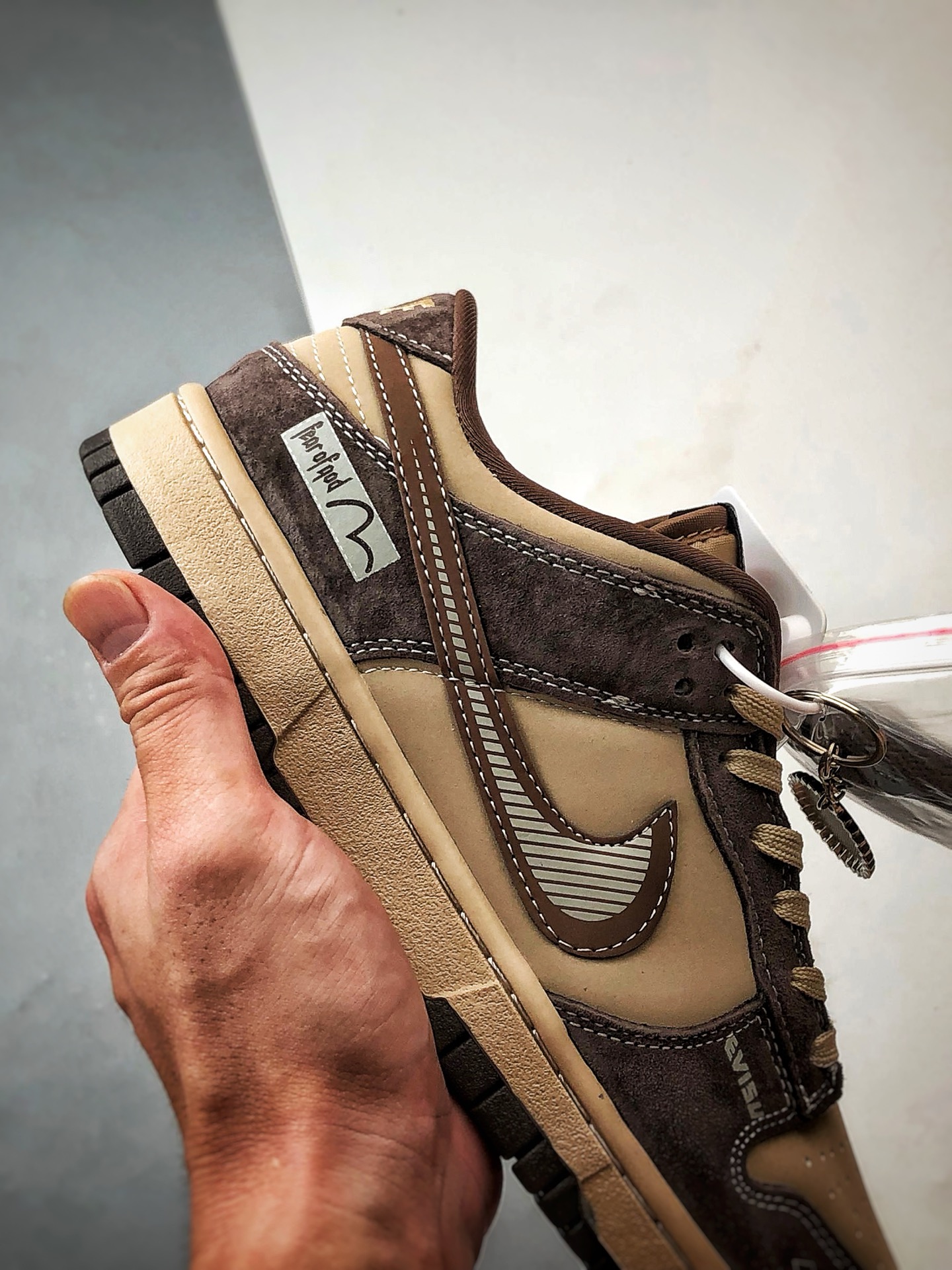 NK Dunk Low Retro ”DIY高端定制” FOG棕咖反光钩 低帮休闲运动板鞋 DG2025-001