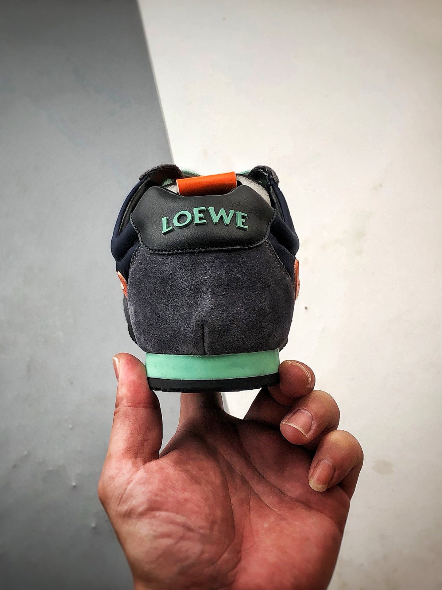 280 Loewe罗意威 Ballet Runner 2.0 灰蓝橙 复古薄底芭蕾舞风百搭运动休闲鞋
