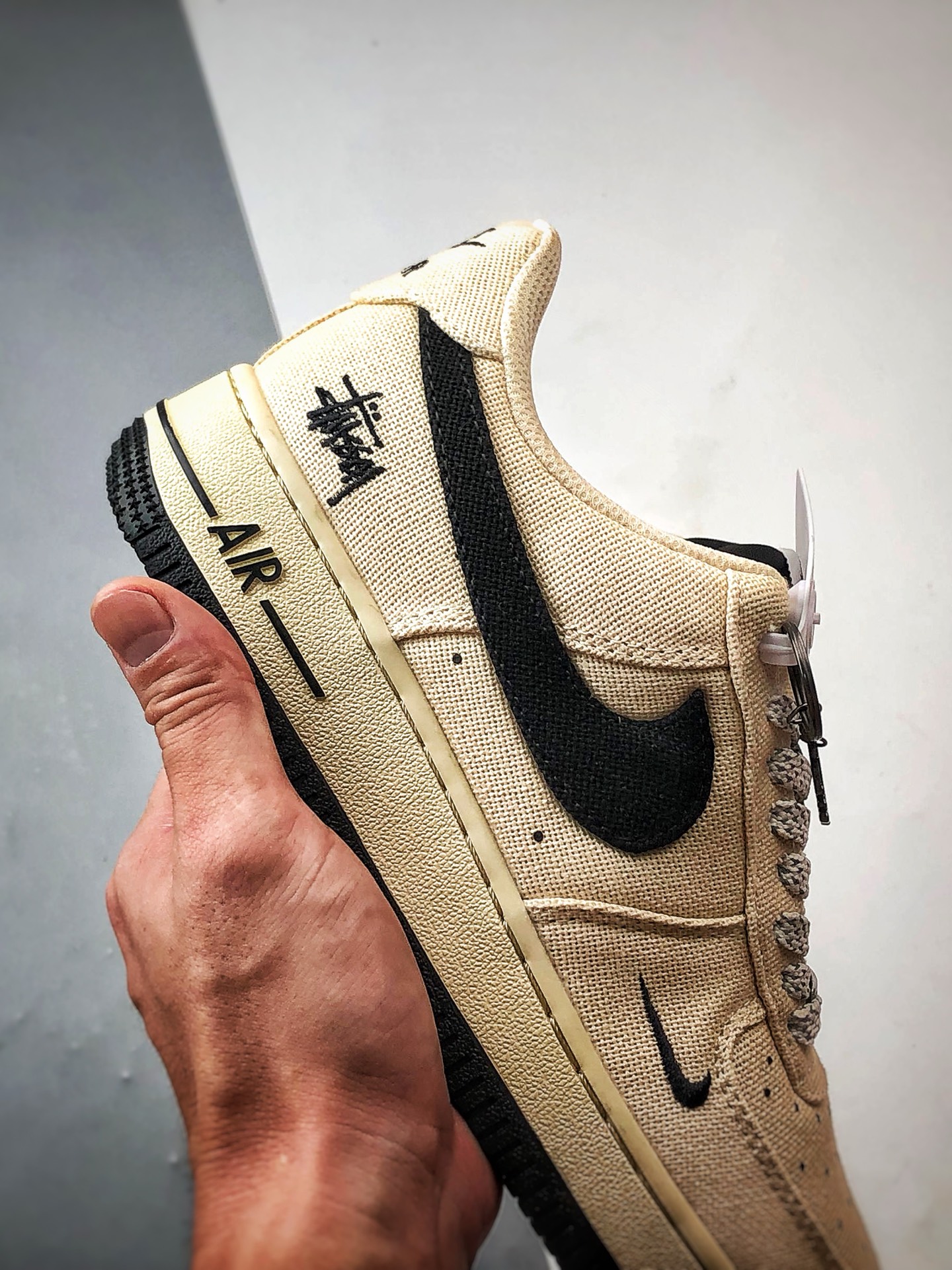 Stussy x Air Force 1 Low 麻布米黄黑 XX3168-155