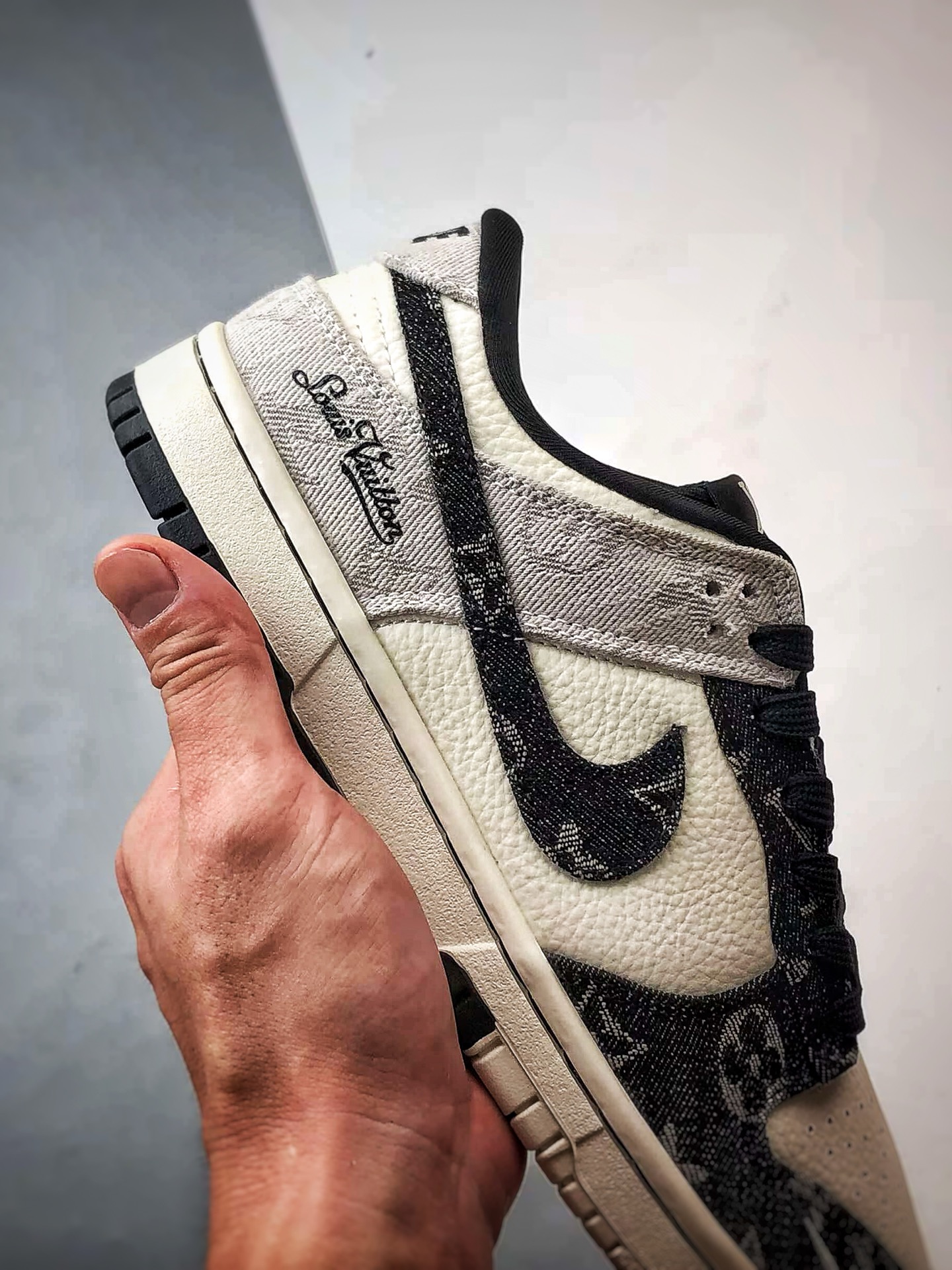 290 Air Jordan 1 Low ”高端定制” LV灰黑拼接牛仔 SC0601-473