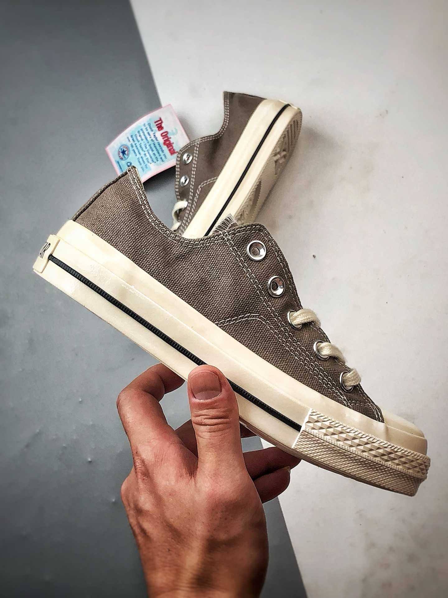 150 Converse All Star SQUARETOE OX 灰褐色 匡威新款 日本限定新款方头系列休闲帆布鞋 31316152