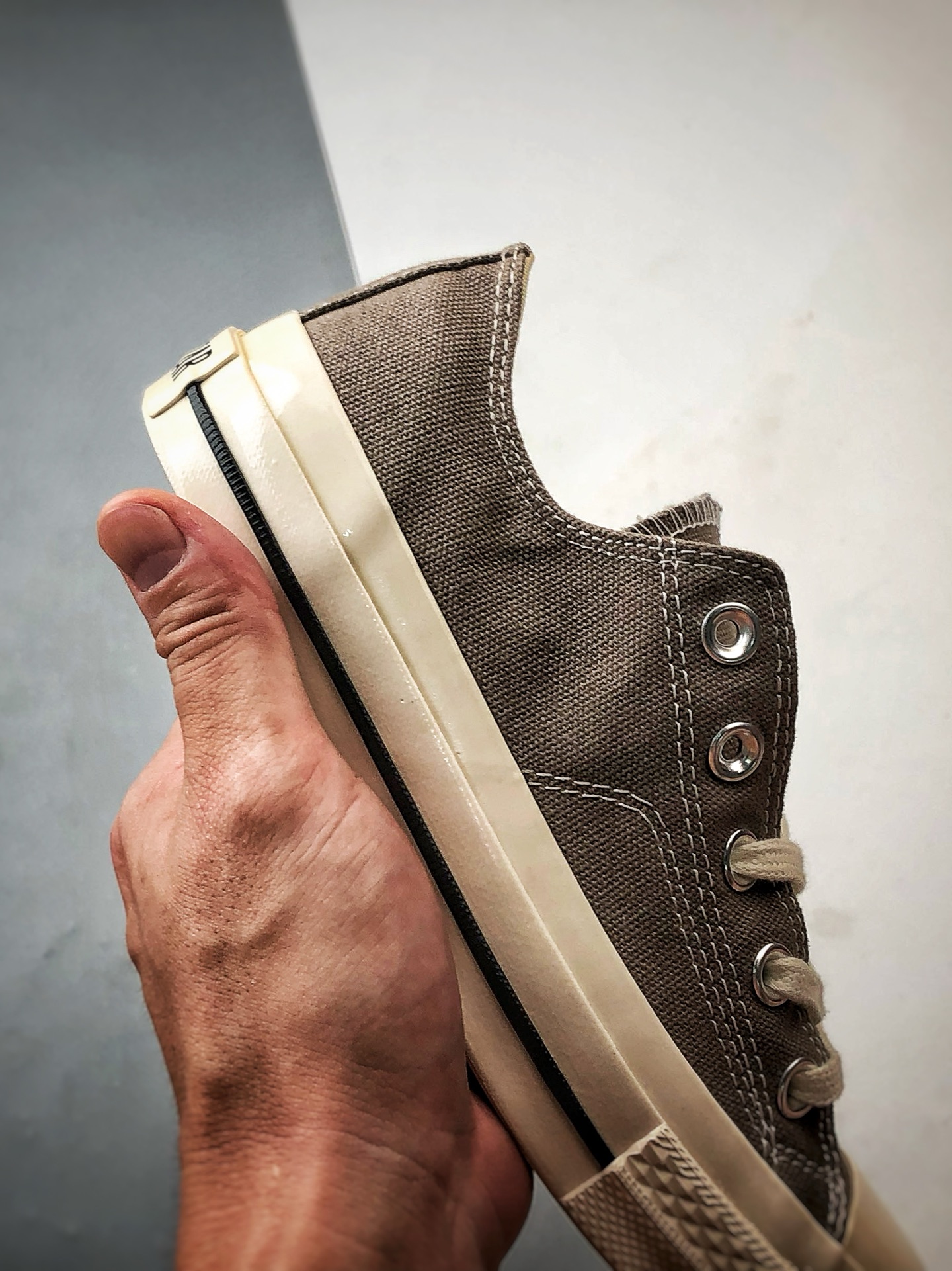 150 Converse All Star SQUARETOE OX 灰褐色 匡威新款 日本限定新款方头系列休闲帆布鞋 31316152