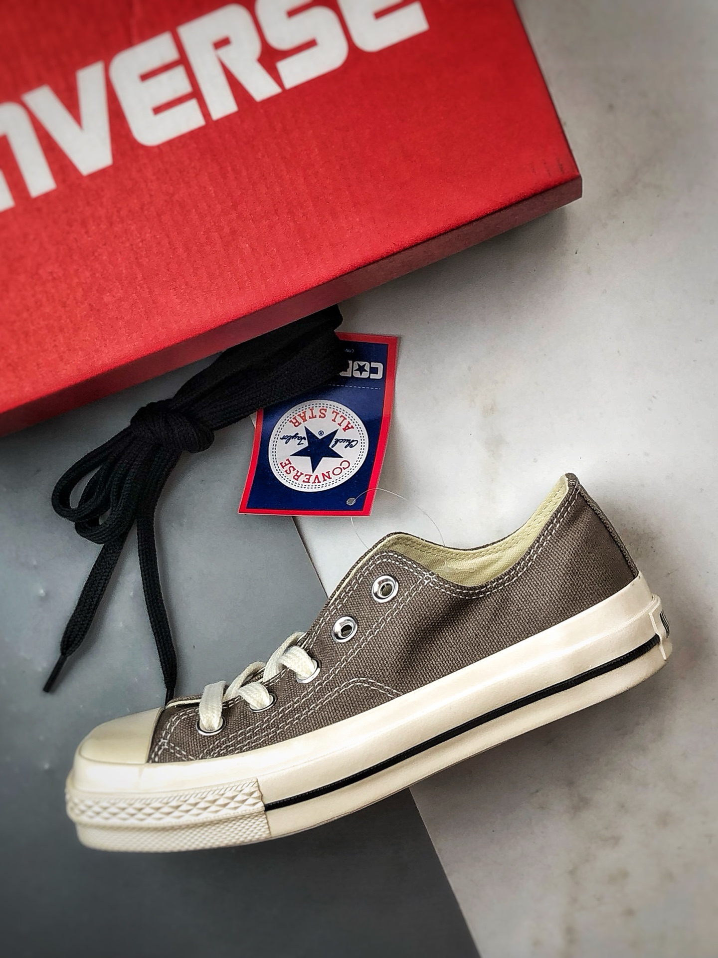 150 Converse All Star SQUARETOE OX 灰褐色 匡威新款 日本限定新款方头系列休闲帆布鞋 31316152