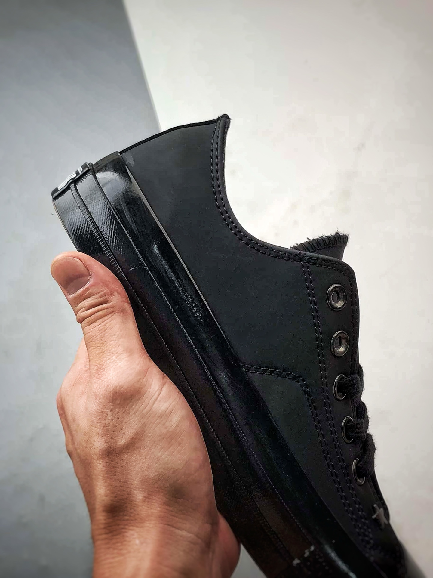 160 TOYA HORIUCHI x Converse All Star SQUARETOE OX 皮质黑色 匡威新款 日本限定新款方头系列低帮休闲板鞋 31315790