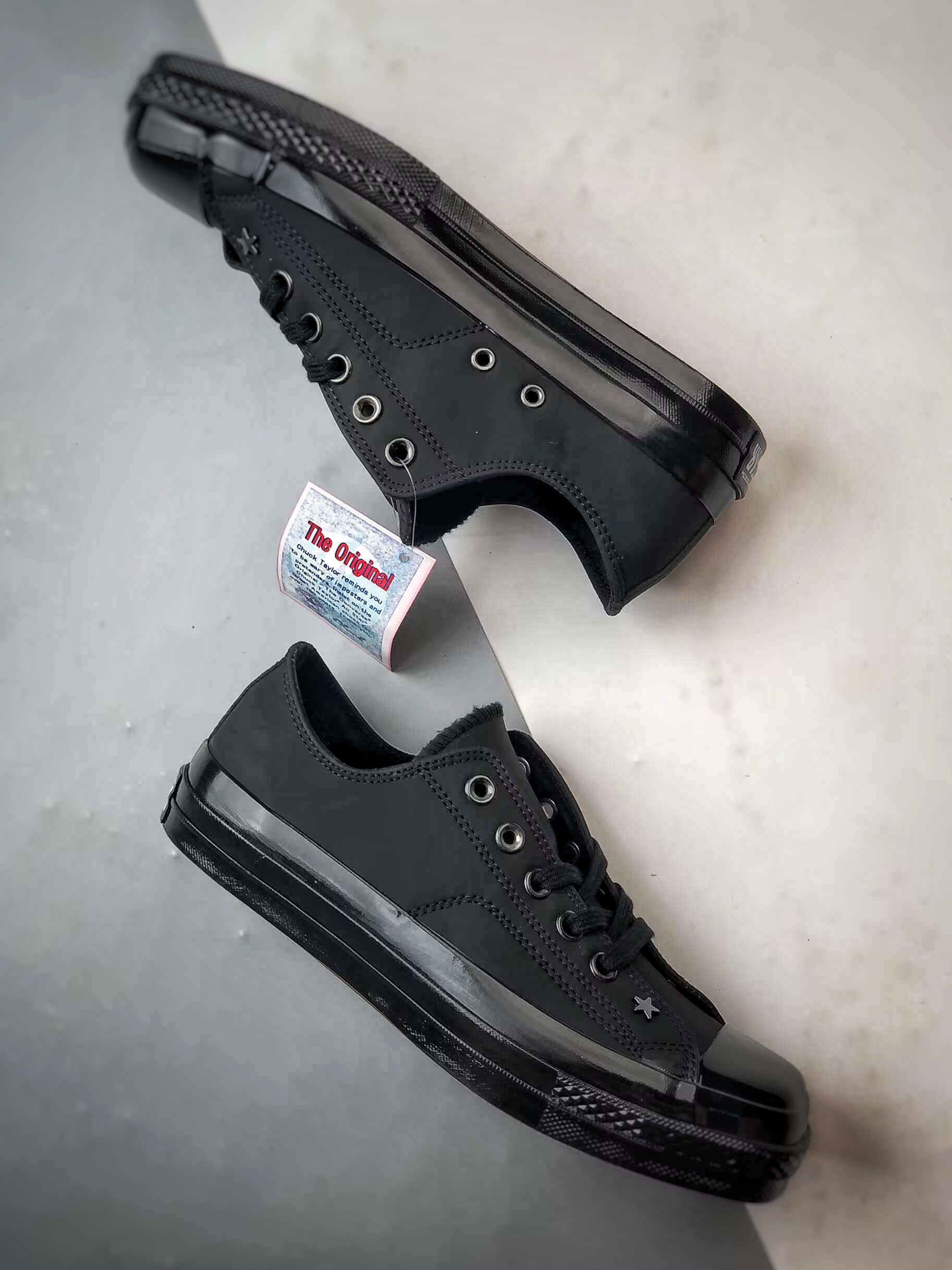 160 TOYA HORIUCHI x Converse All Star SQUARETOE OX 皮质黑色 匡威新款 日本限定新款方头系列低帮休闲板鞋 31315790