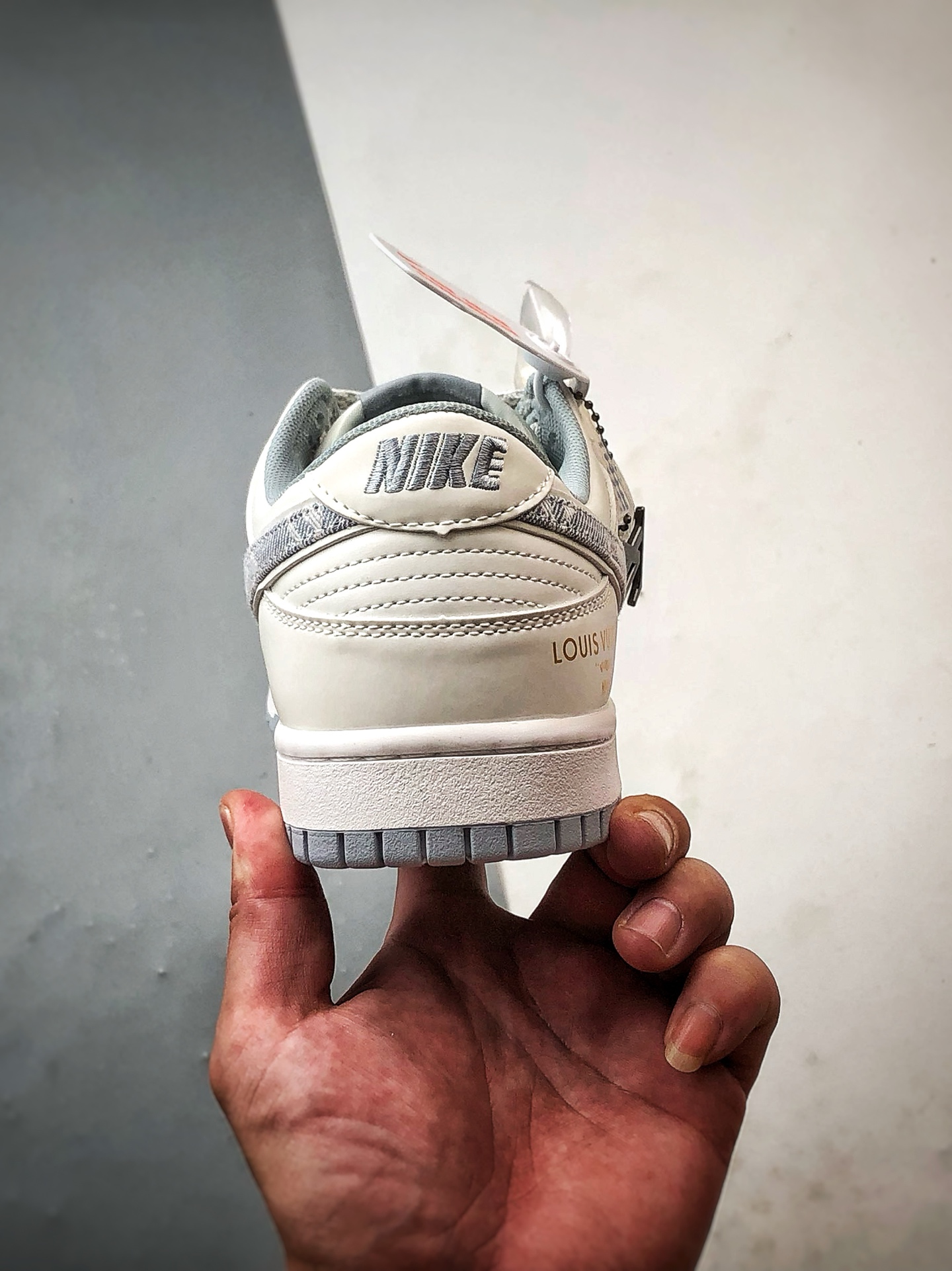 NK Dunk Low Retro ”DIY高端定制” LV白灰织布钩 低帮休闲运动板鞋 CS1688-126