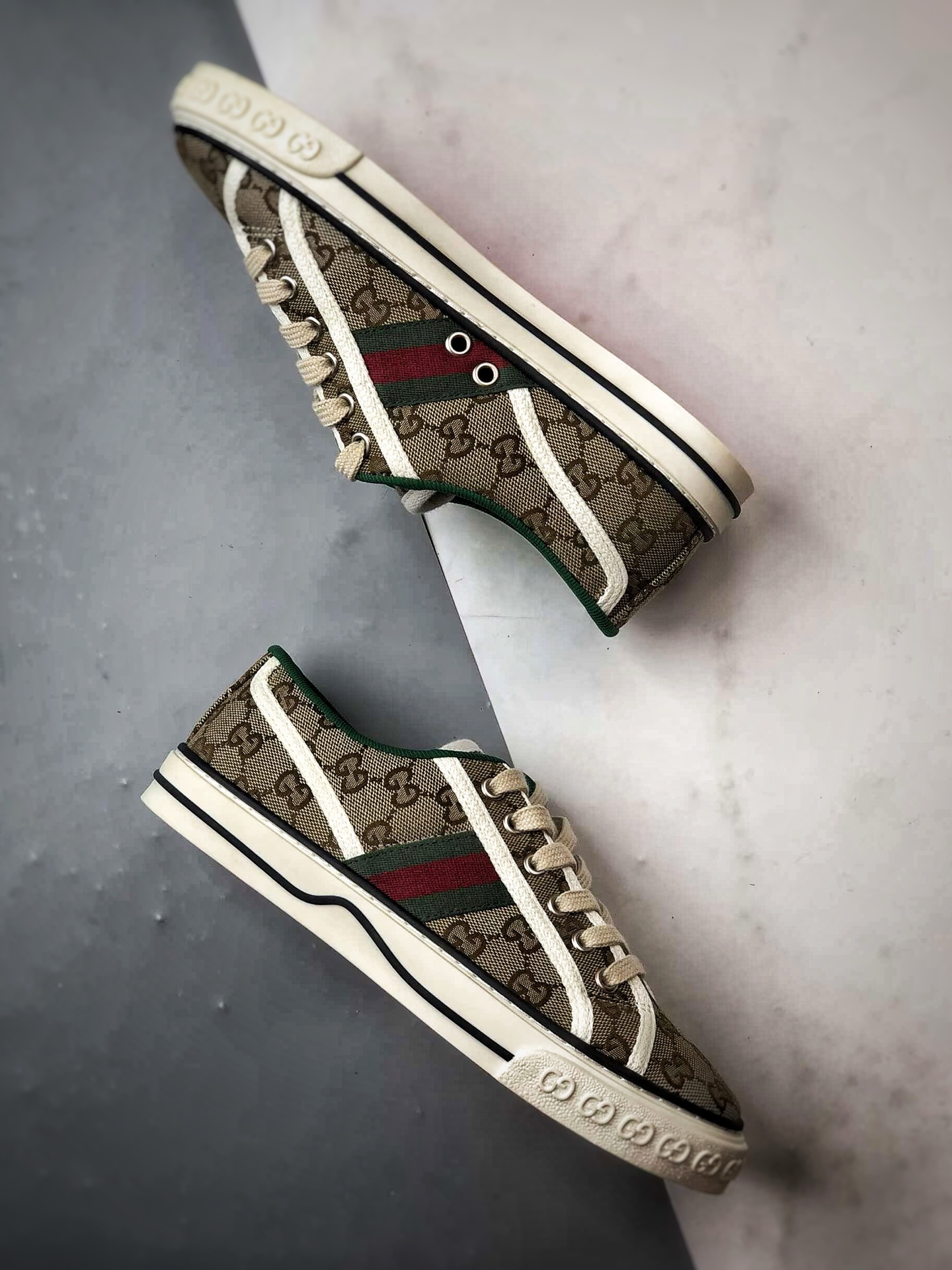 280 纯原级别 福利特价 G家 Tennis 1977 Print Sneaker 乌木色 低帮帆布印花复古时尚休闲运动板鞋