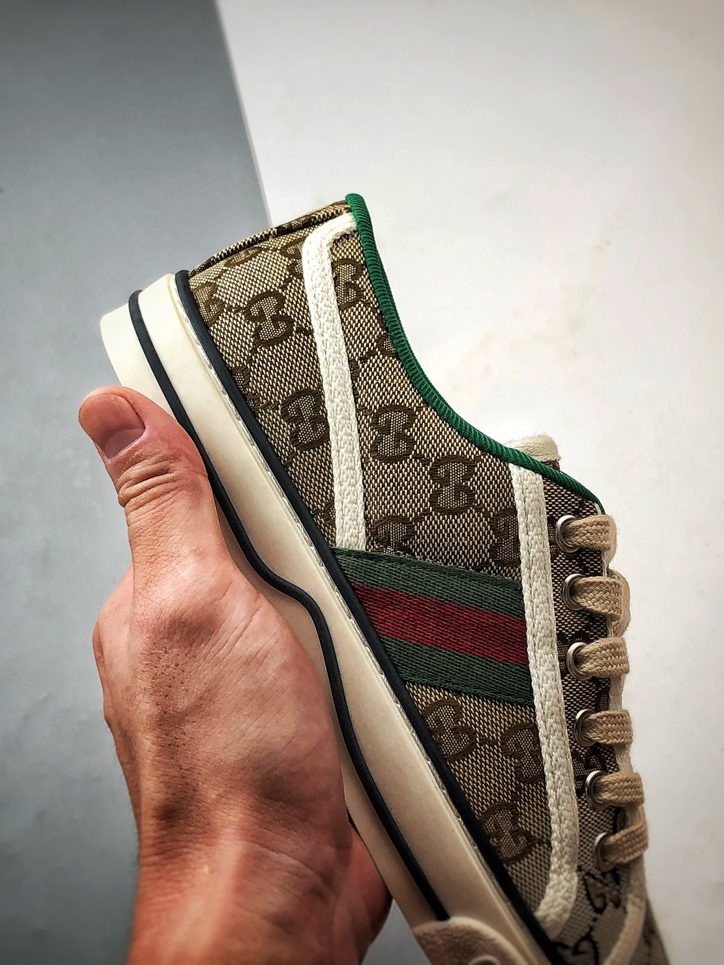 280 纯原级别 福利特价 G家 Tennis 1977 Print Sneaker 乌木色 低帮帆布印花复古时尚休闲运动板鞋