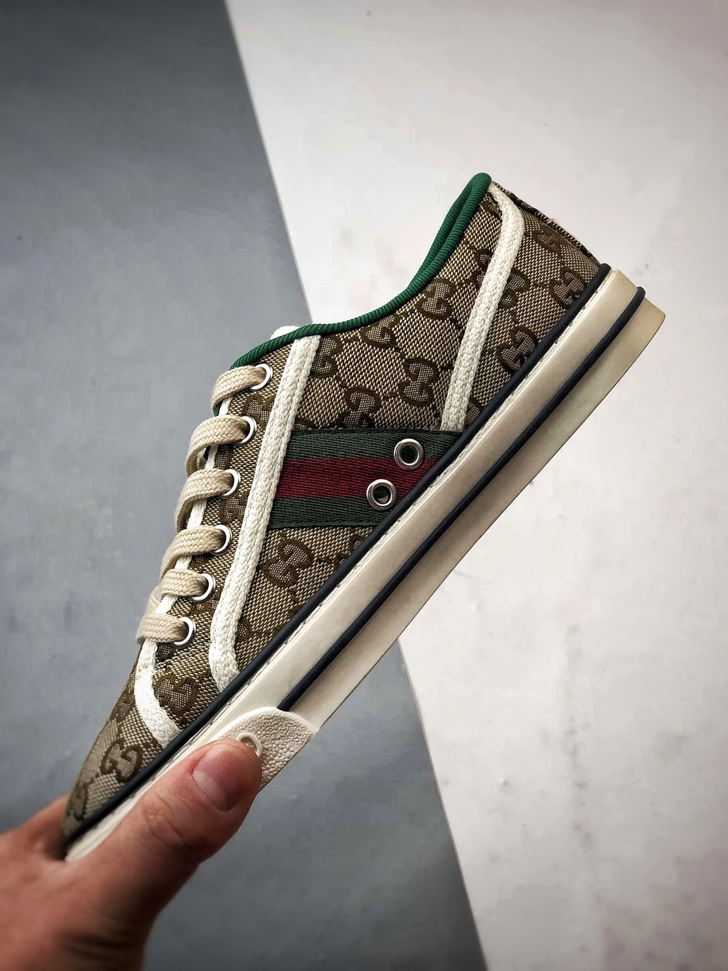 280 纯原级别 福利特价 G家 Tennis 1977 Print Sneaker 乌木色 低帮帆布印花复古时尚休闲运动板鞋