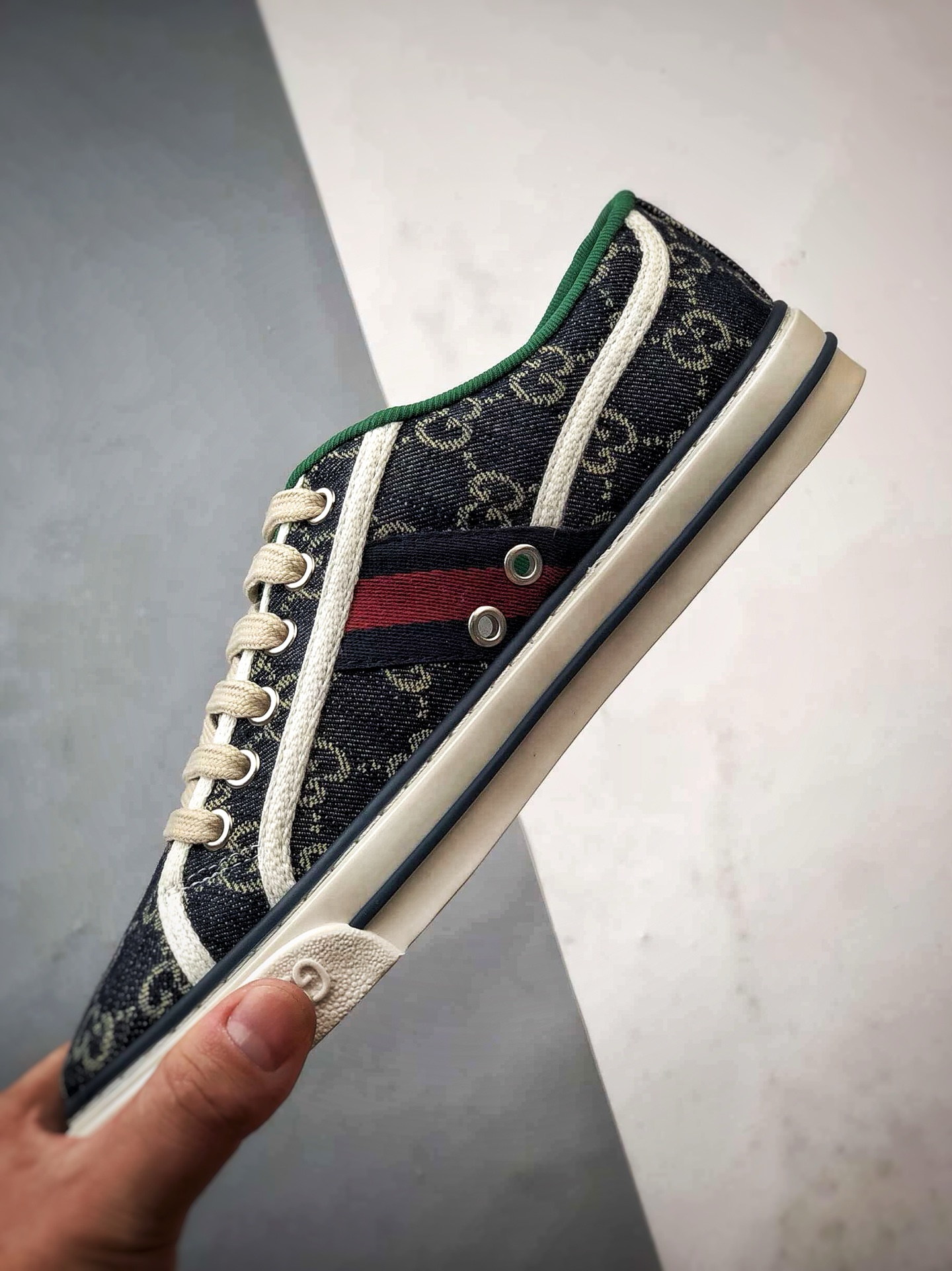 280 纯原级别 福利特价 G家 Tennis 1977 Print Sneaker 深蓝色 低帮帆布印花复古时尚休闲运动板鞋