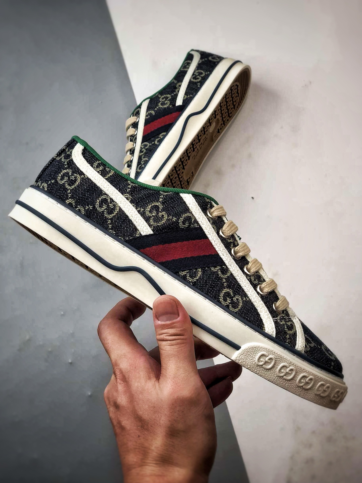 280 纯原级别 福利特价 G家 Tennis 1977 Print Sneaker 深蓝色 低帮帆布印花复古时尚休闲运动板鞋