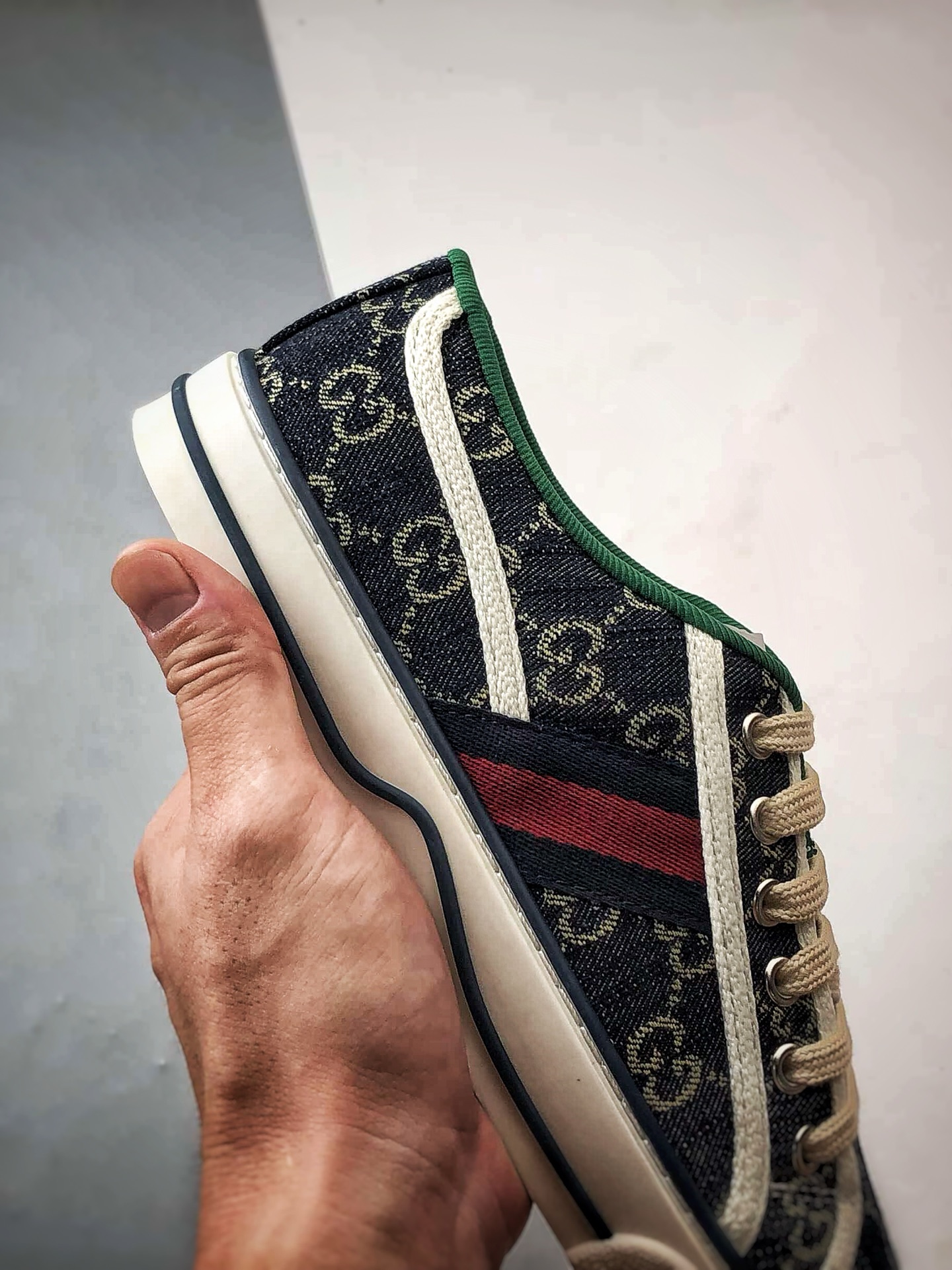 280 纯原级别 福利特价 G家 Tennis 1977 Print Sneaker 深蓝色 低帮帆布印花复古时尚休闲运动板鞋