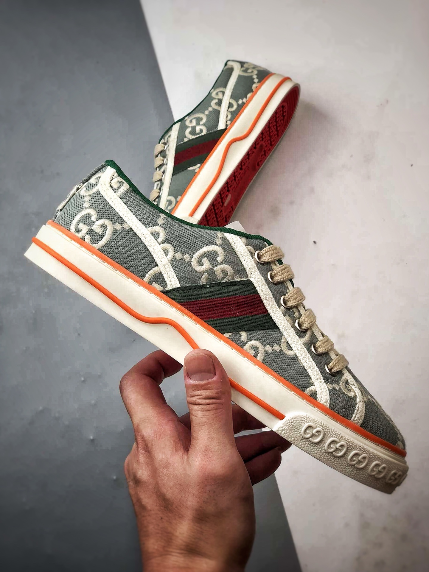 280 纯原级别 福利特价 G家 Tennis 1977 Print Sneaker 浅蓝色 低帮帆布印花复古时尚休闲运动板鞋