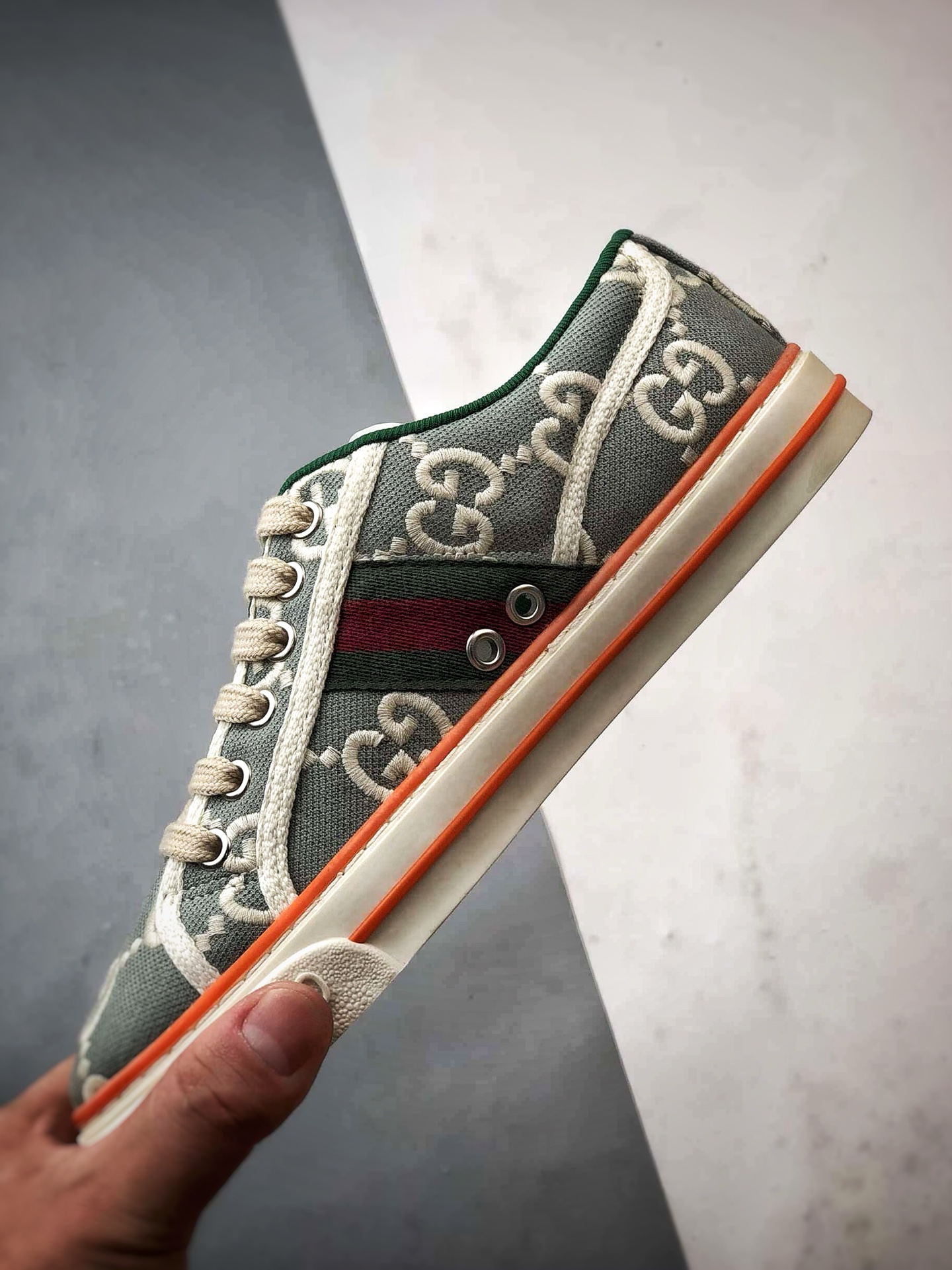 280 纯原级别 福利特价 G家 Tennis 1977 Print Sneaker 浅蓝色 低帮帆布印花复古时尚休闲运动板鞋