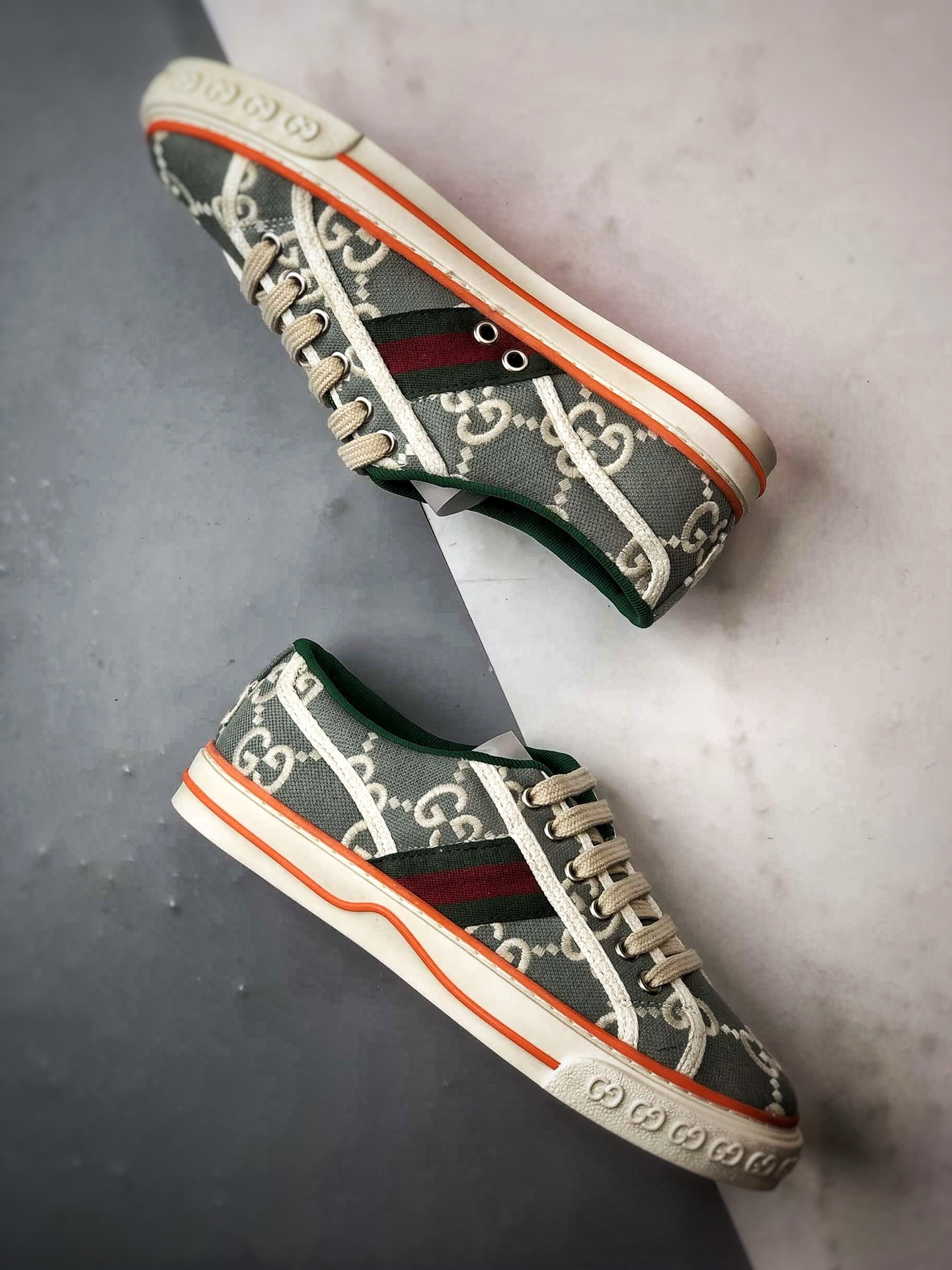 280 纯原级别 福利特价 G家 Tennis 1977 Print Sneaker 浅蓝色 低帮帆布印花复古时尚休闲运动板鞋