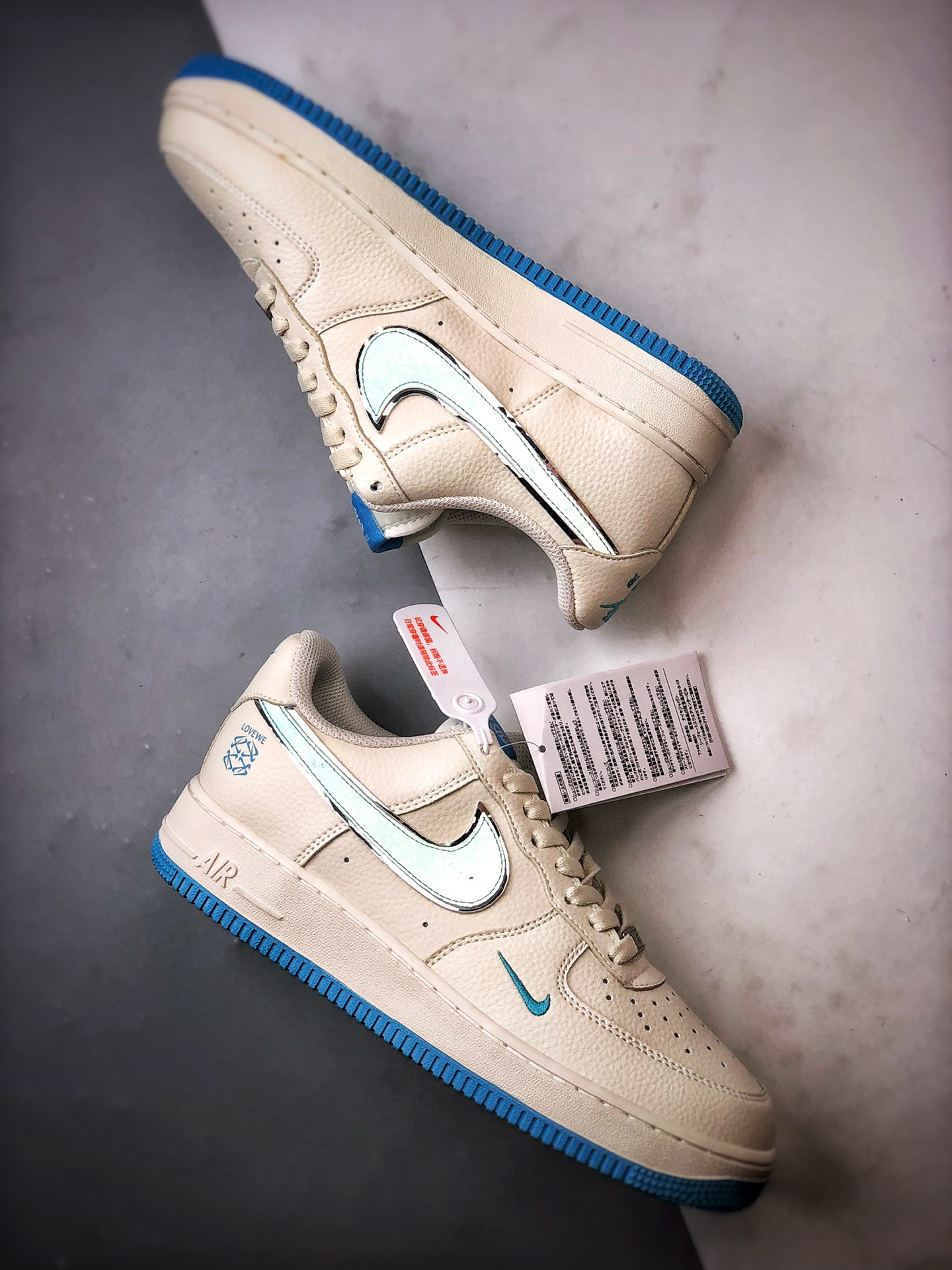 Leo x Air Force 1 Low 米白蓝 BZ6880-106