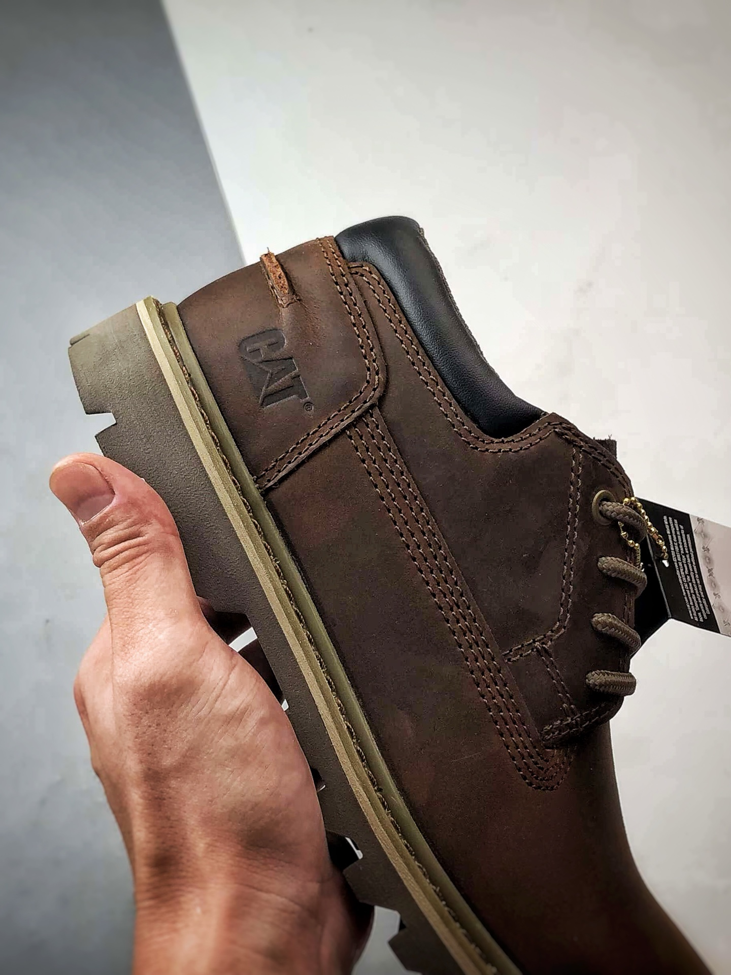 280 CAT/卡特 硬汉推土机品牌 户外工装轻底低帮休闲系带大黄靴 P726563