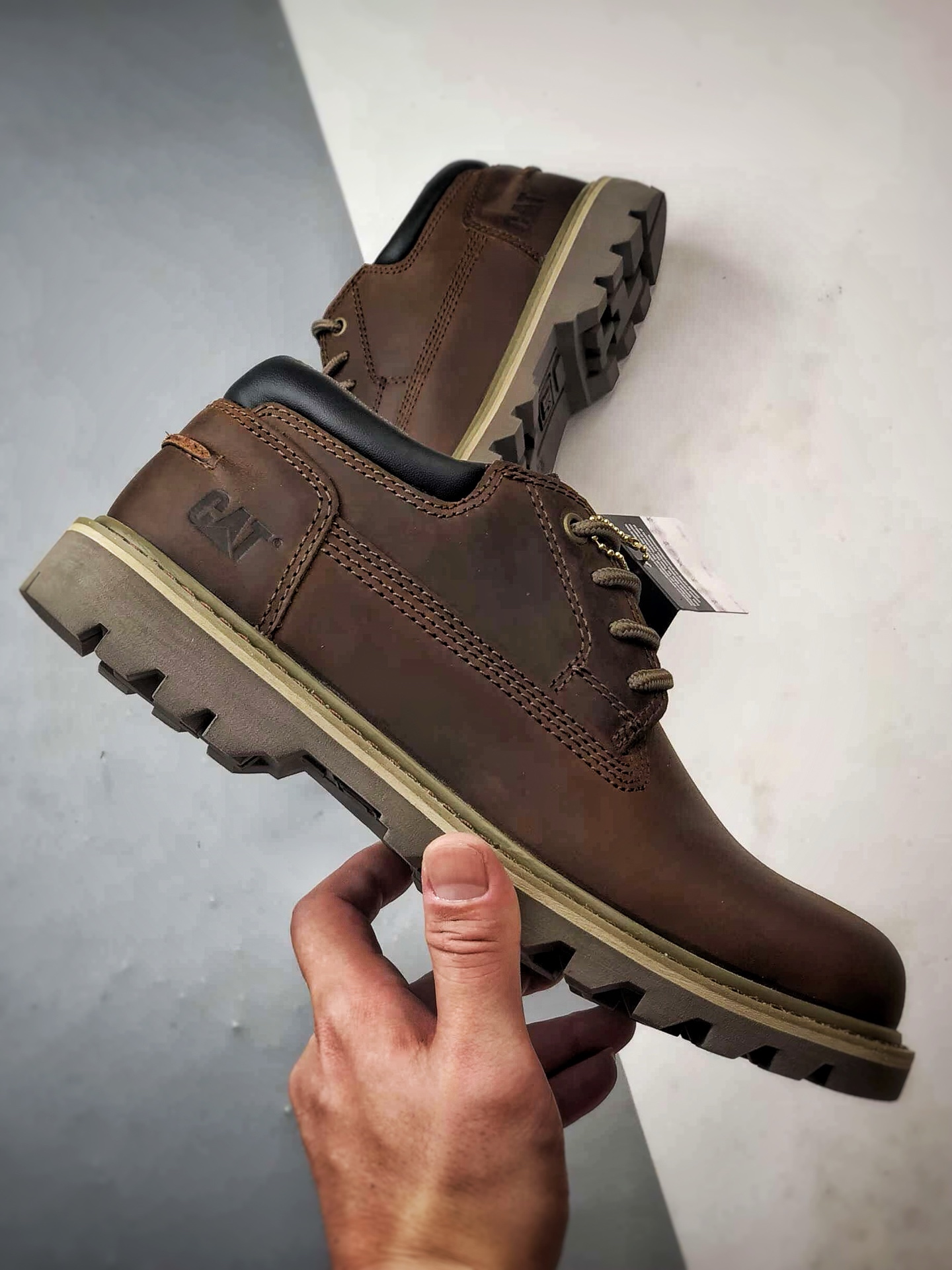 280 CAT/卡特 硬汉推土机品牌 户外工装轻底低帮休闲系带大黄靴 P726563