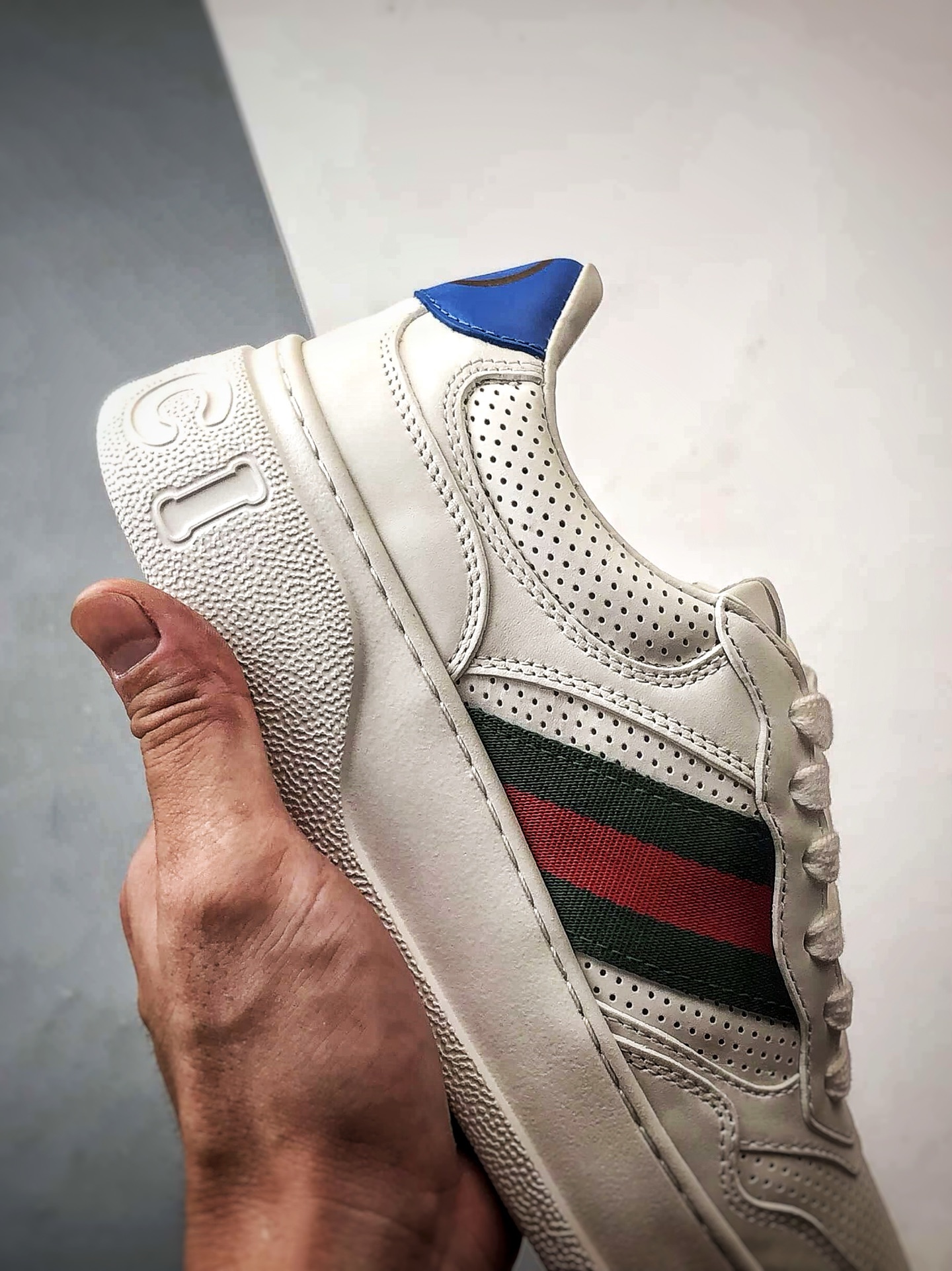 480 Chunky B Sneaker系列 白红绿 低帮厚底增高休闲时尚饼干鞋