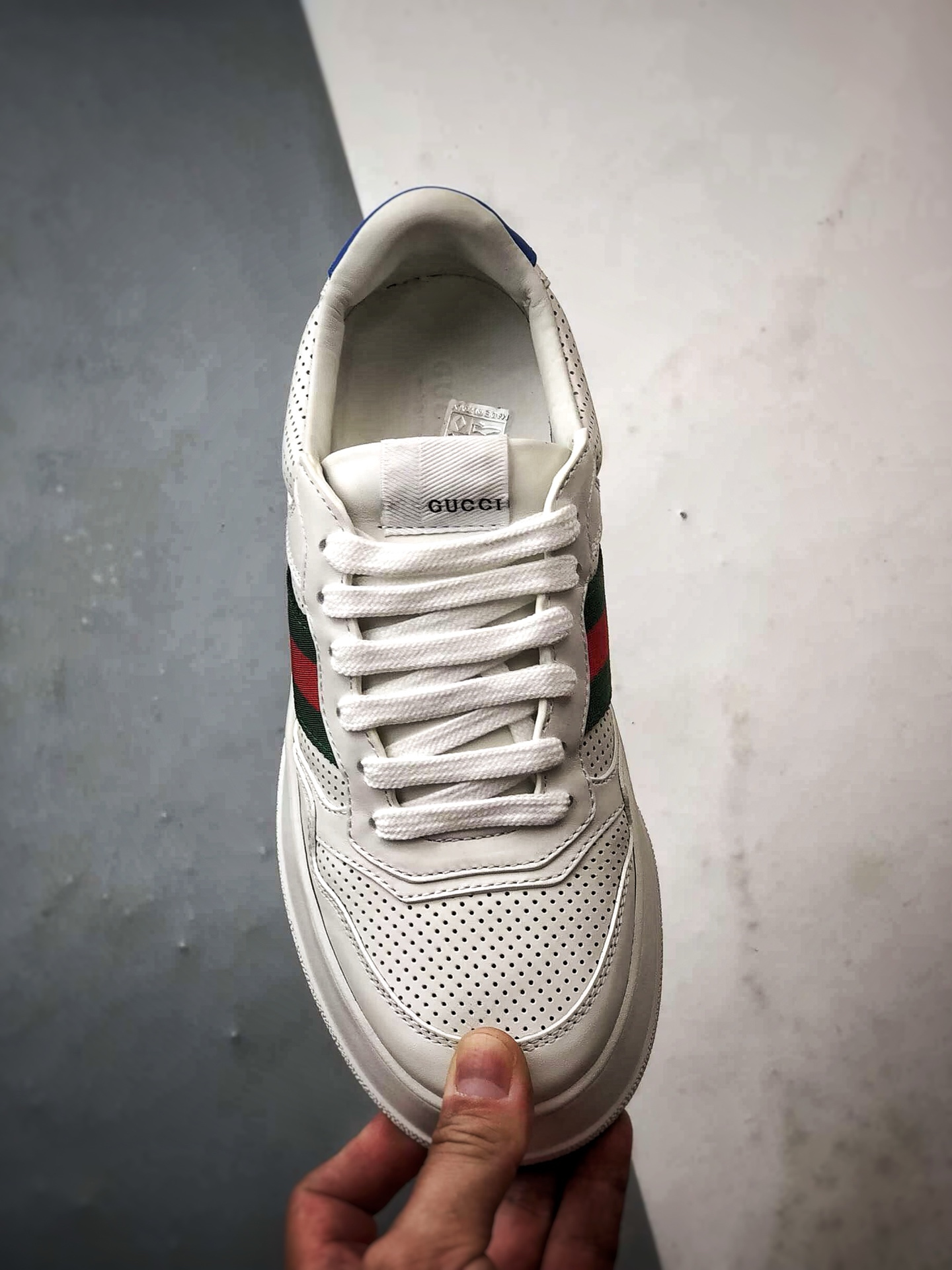 480 Chunky B Sneaker系列 白红绿 低帮厚底增高休闲时尚饼干鞋