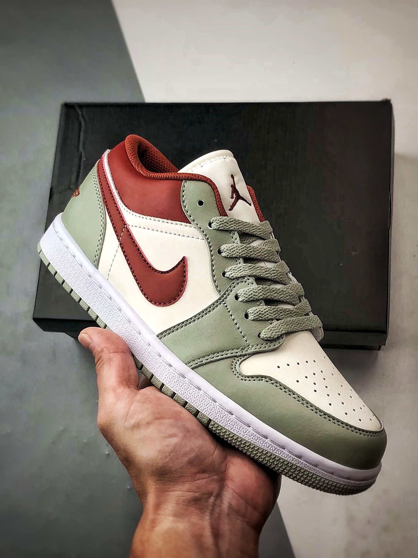 Air Jordan 1 Low 白绿红 553558-133