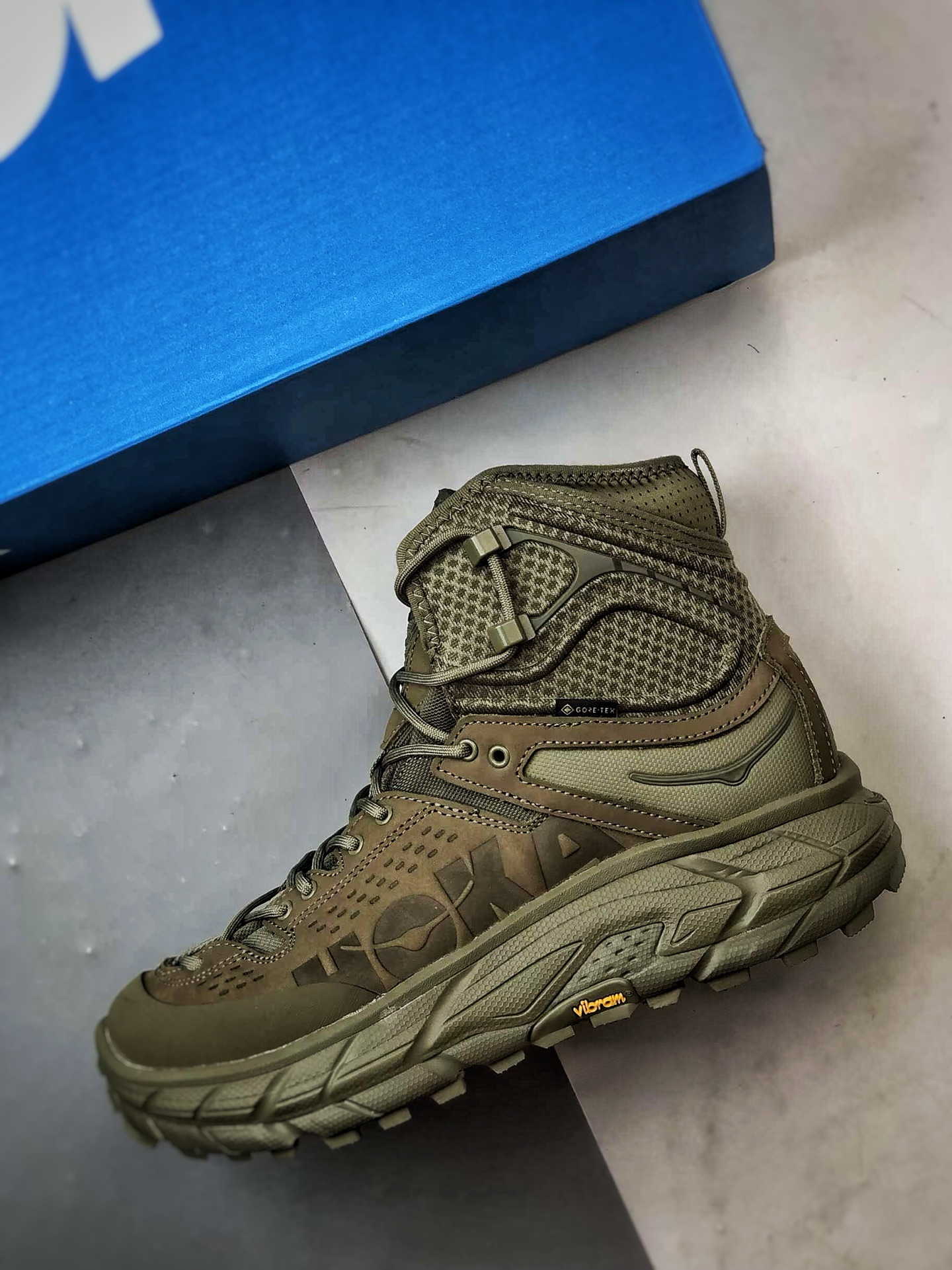 450 Hoka One One Tor Uitra High 棕绿 托亚潮流户外高帮越野登山功能鞋 1129958-BOIG