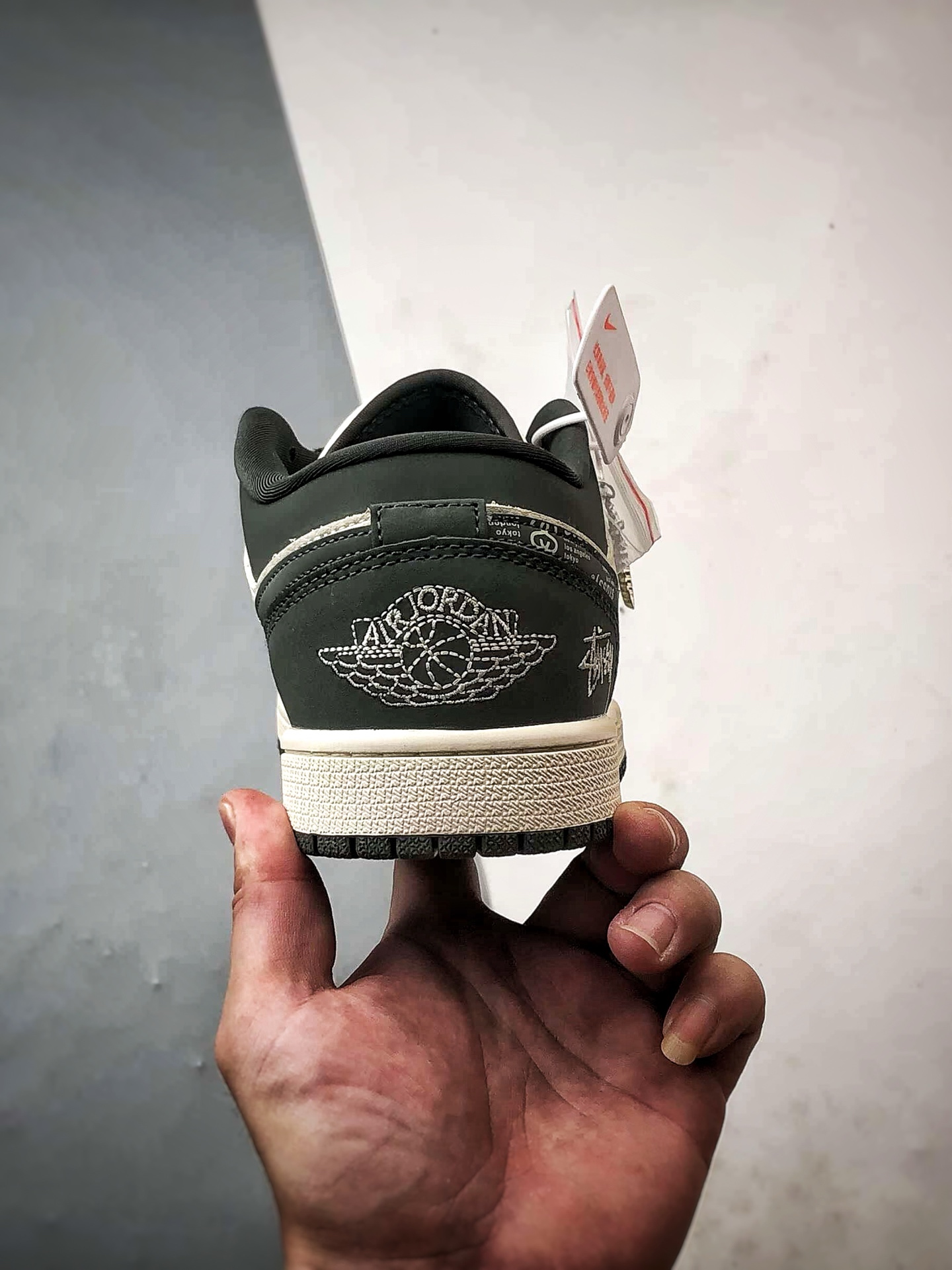 Air Jordan 1 Low ”高端定制” 斯图西印花米白深绿 QD1988-002