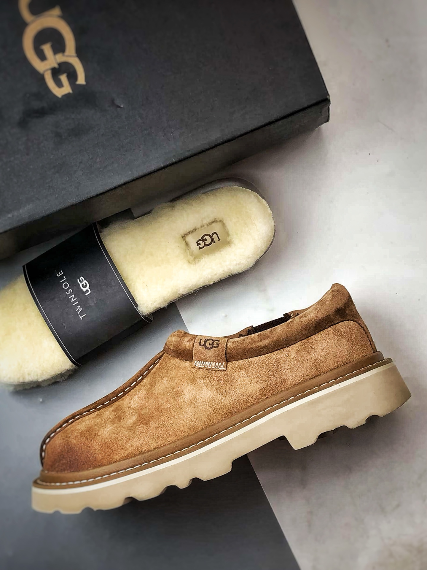 UGG Hybird 塔斯曼系列 棕色 2025新款 低帮一脚蹬生活休闲鞋