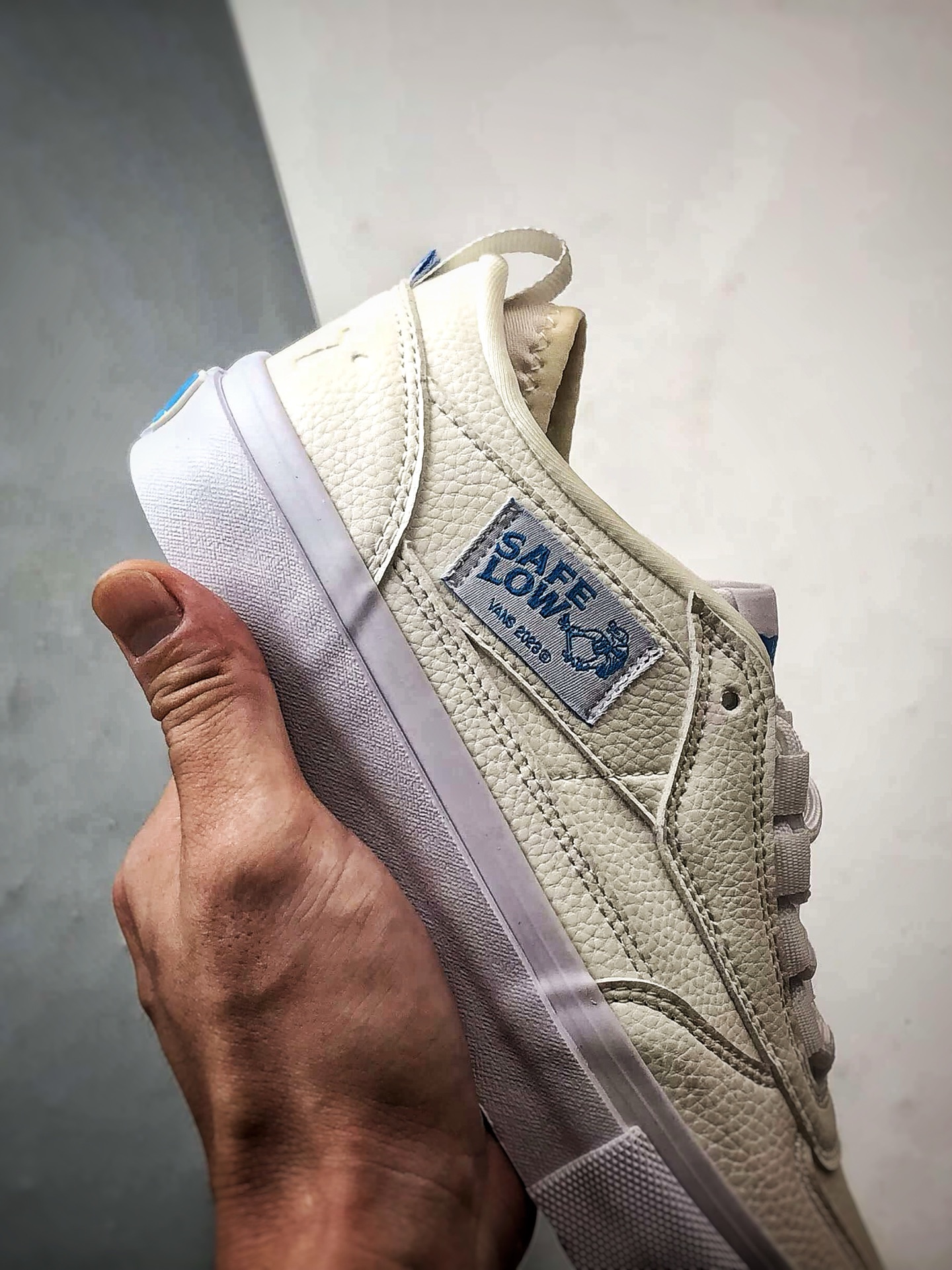 Vans Skate Safe Low 白色荔枝皮 轻便舒适百搭休闲滑板鞋